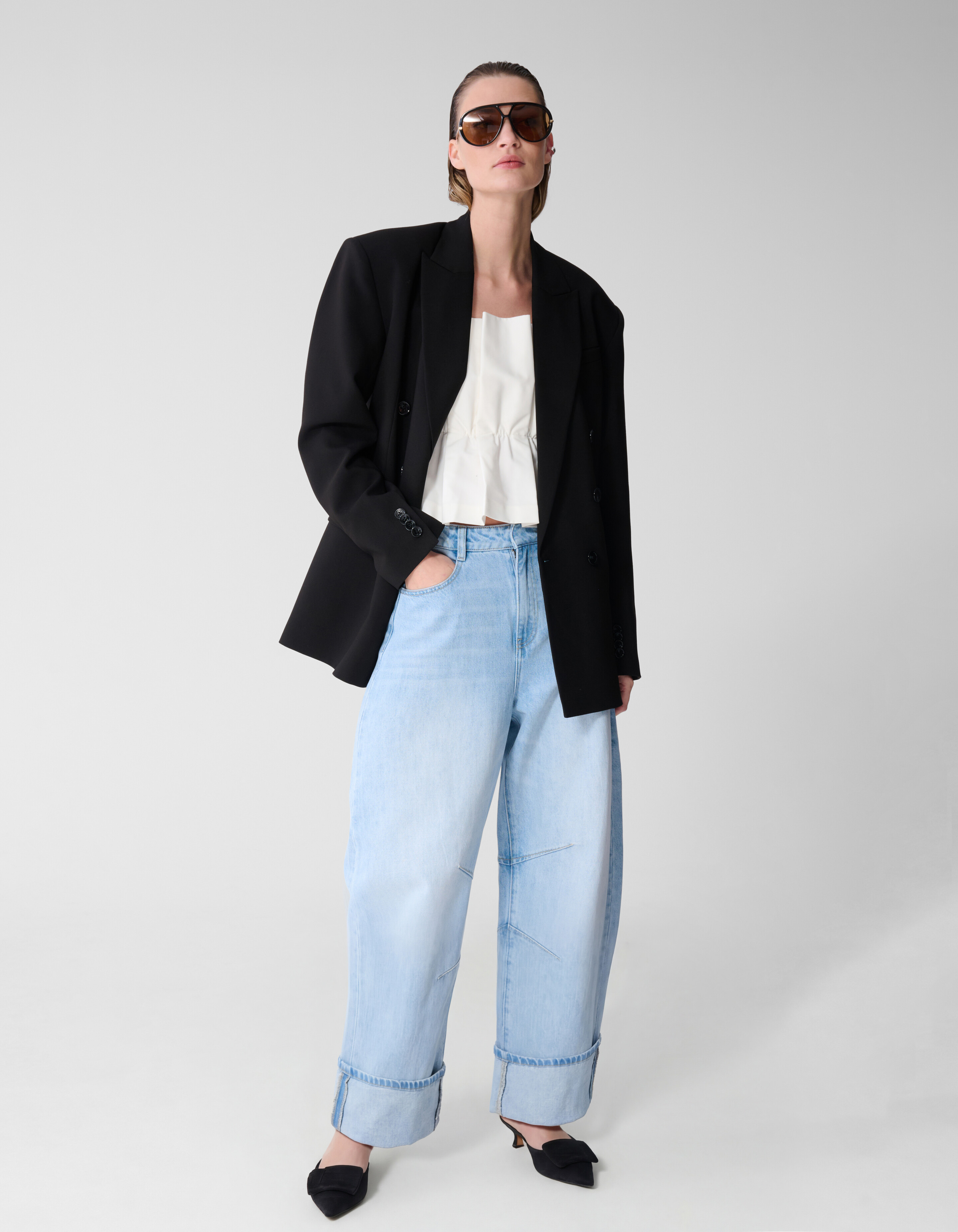 Faltenoberteil Wei&szlig; von Lonneke SHOEBY WOMEN