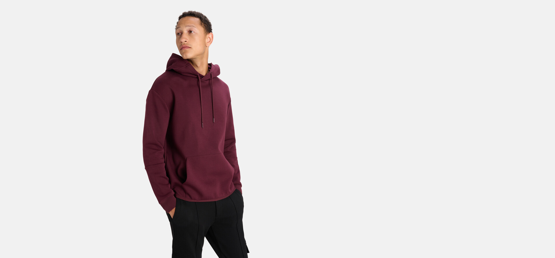 Relaxed Fit Hoodie Dunkelrot SHOEBY MEN