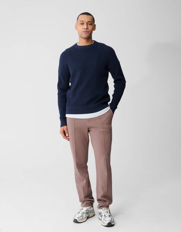 Strickpullover Waffel Dunkelblau SHOEBY MEN