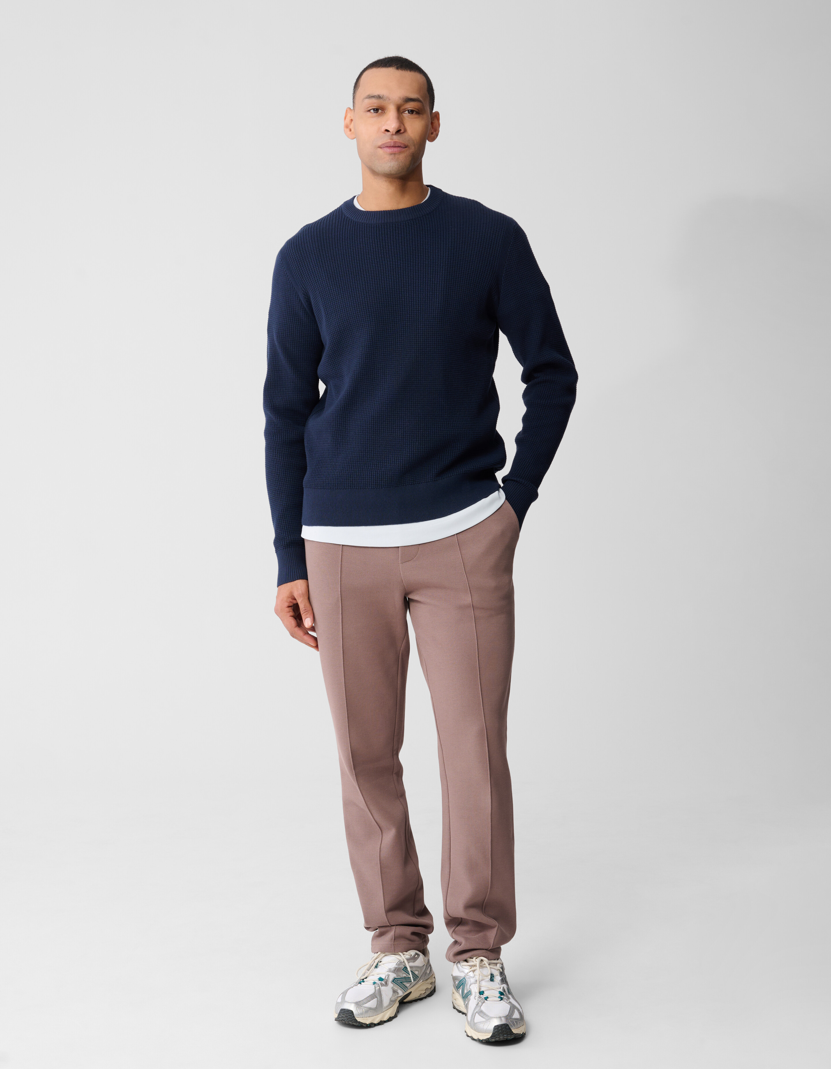 Strickpullover Waffel Dunkelblau SHOEBY MEN