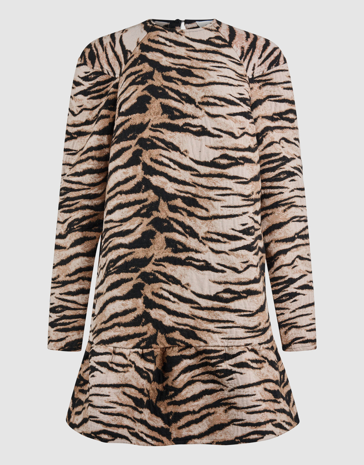 Jacquard Tiger Minikleid Hellbraun SHOEBY WOMEN