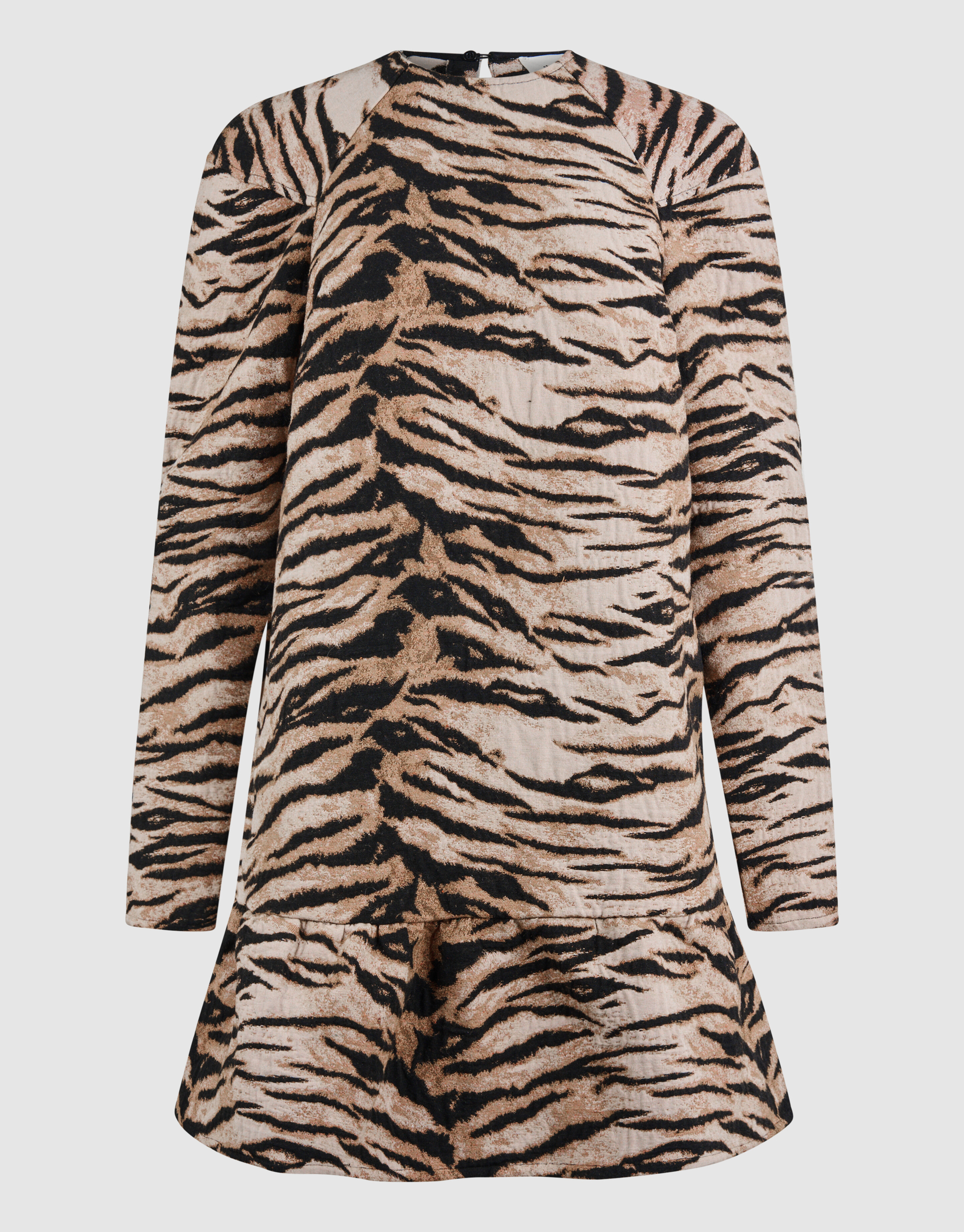 Jacquard Tiger Minikleid Hellbraun SHOEBY WOMEN