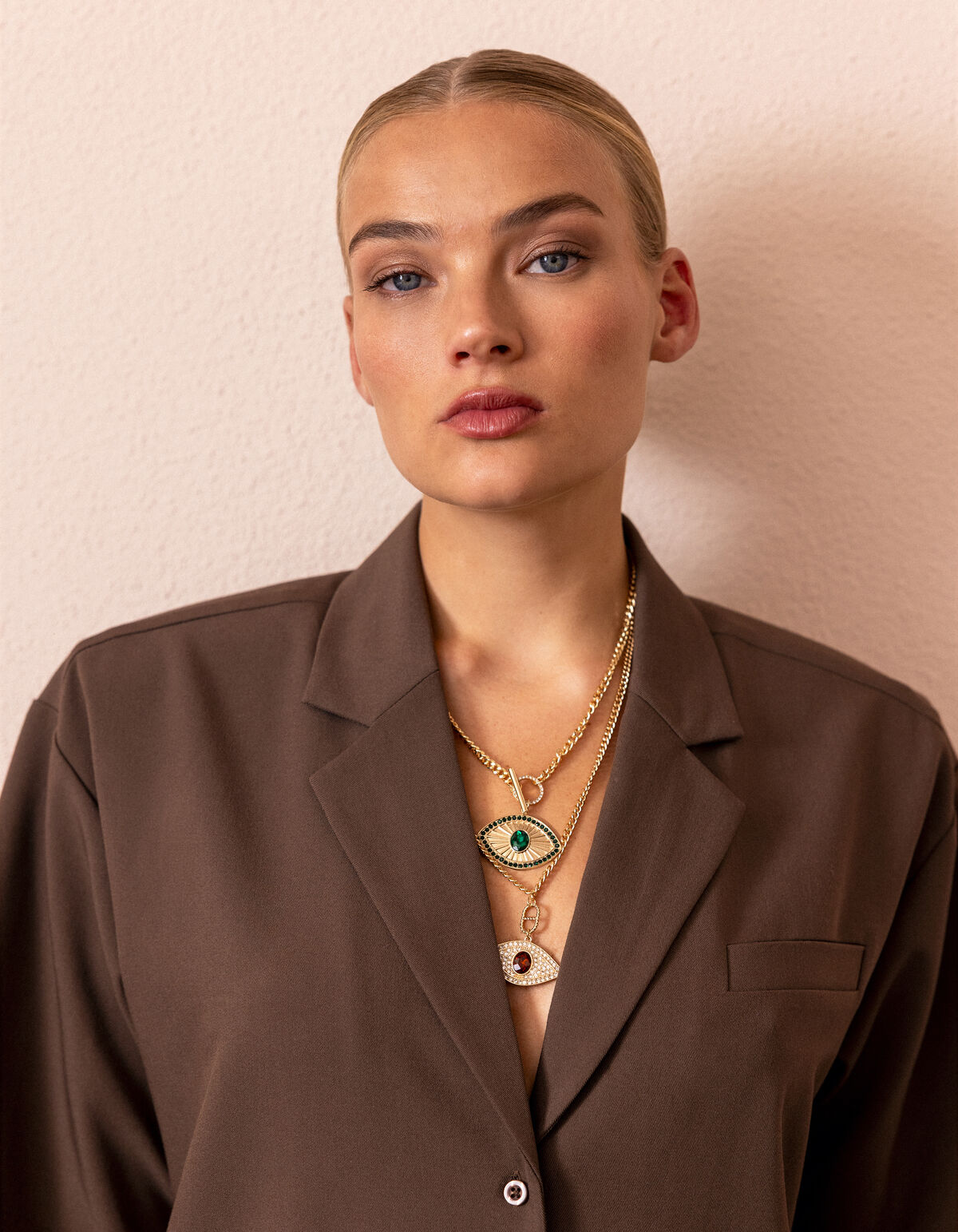 Double Eye Halskette Gold von Fred SHOEBY ACCESSOIRES