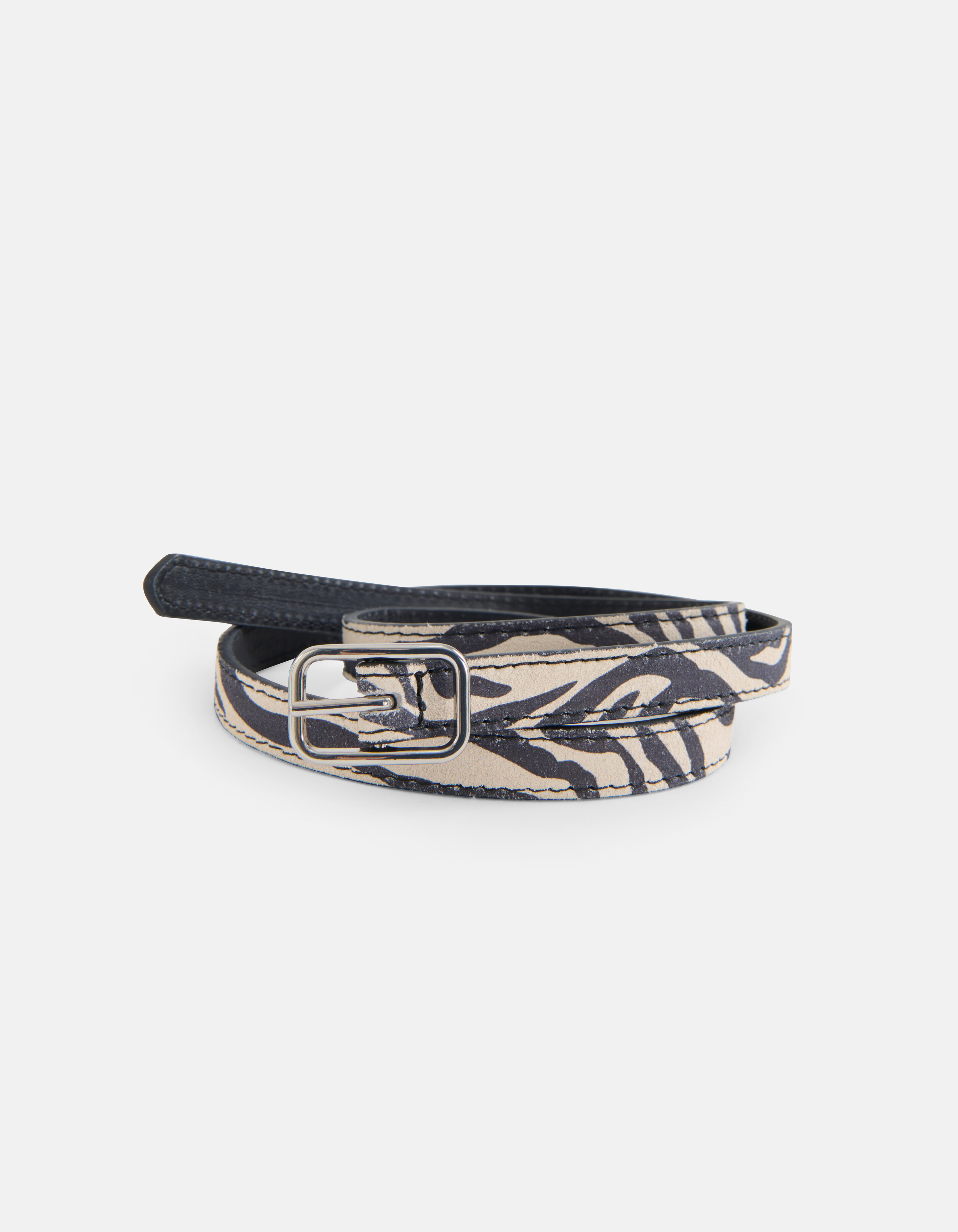 Zebradruck Gürtel Schwarz SHOEBY ACCESSOIRES