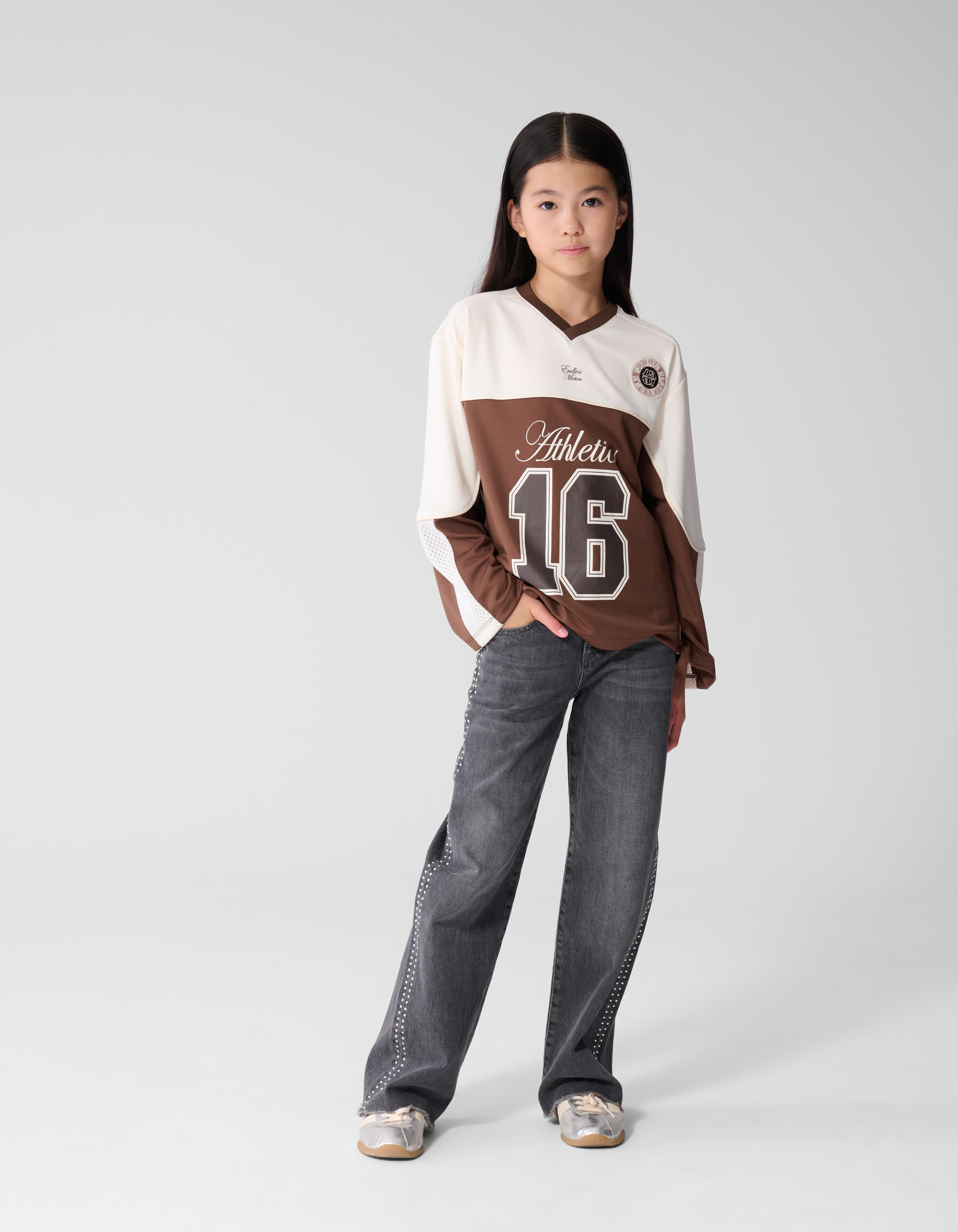 Sportliches Jersey-Longsleeve Braun SHOEBY GIRLS