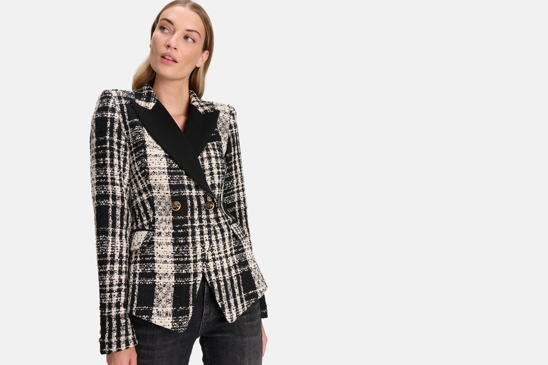 Power Blazer aus kariertem Tweed von Fred SHOEBY WOMEN