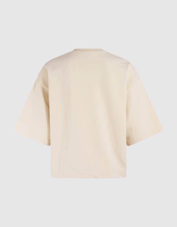 Sweat-T-Shirt in Übergröße Off White SHOEBY WOMEN