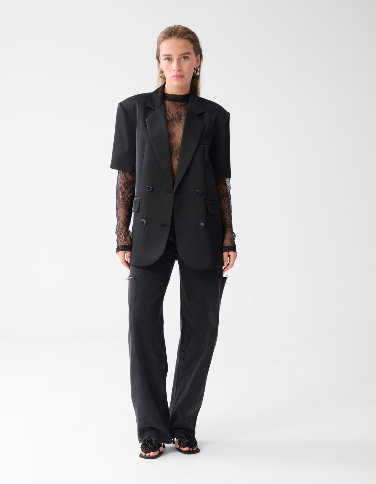 Spitzentop Schwarz von Monica SHOEBY WOMEN
