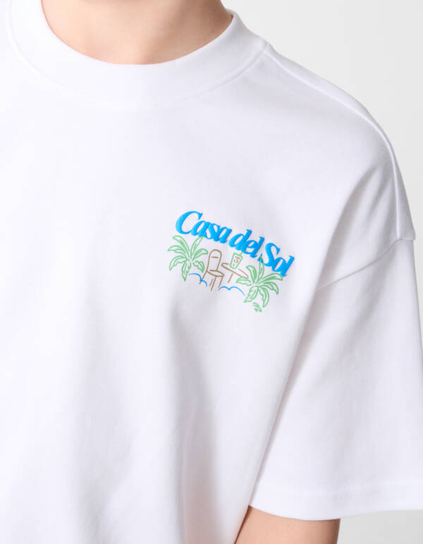 Casa Del Sol Kunst T-Shirt Wei&szlig; SHOEBY BOYS