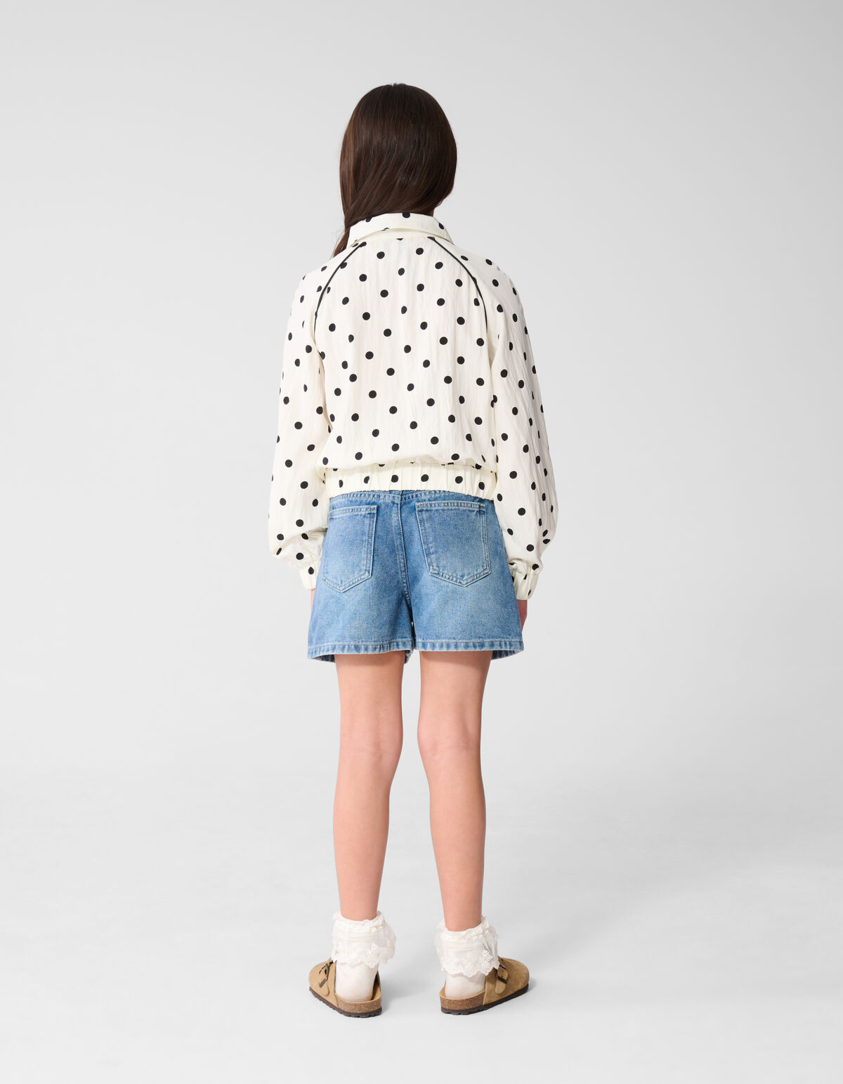 Denim-Shorts mit Nieten Blau SHOEBY GIRLS