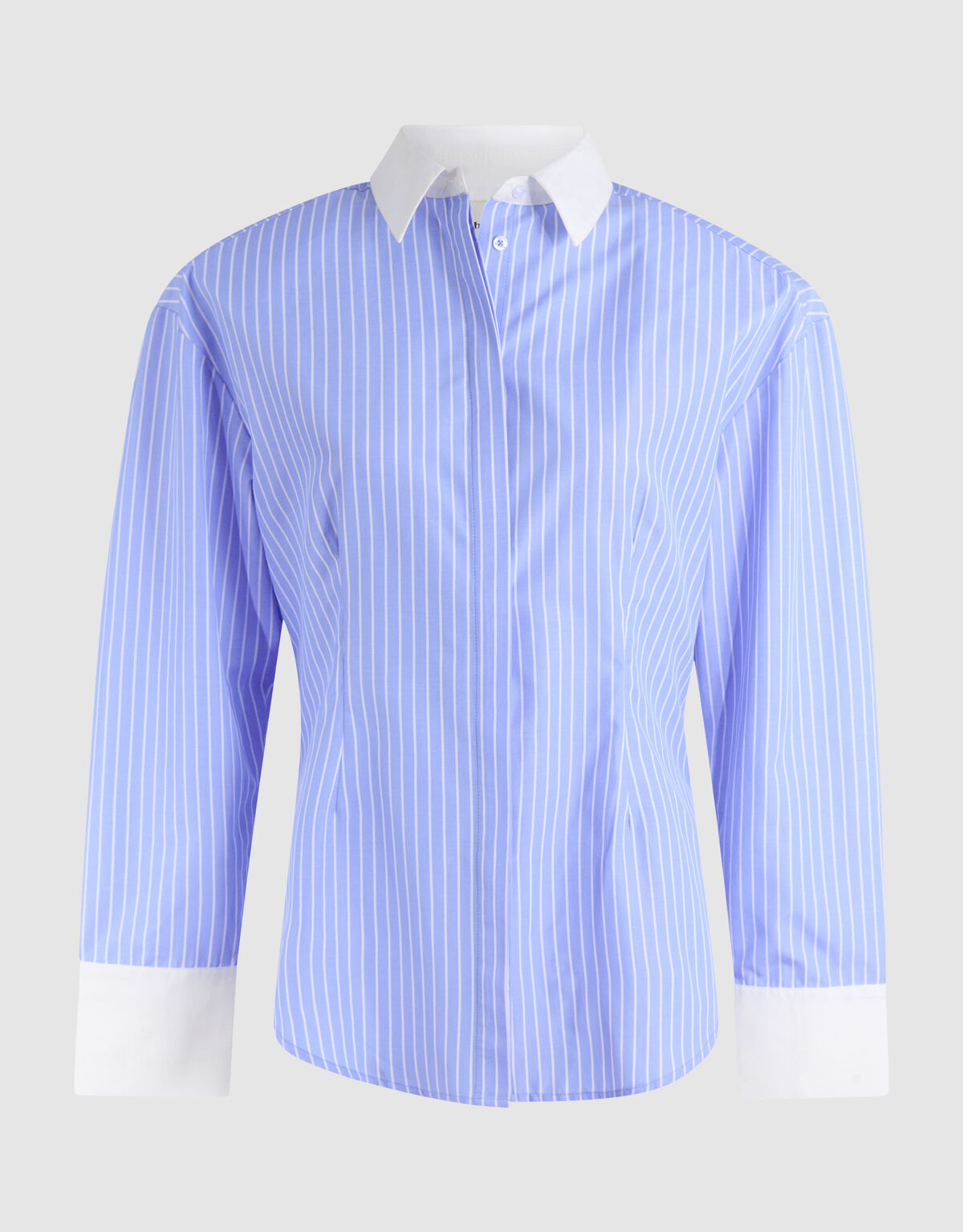 Gestreifte Bluse nach Ma&szlig; Blau SHOEBY WOMEN