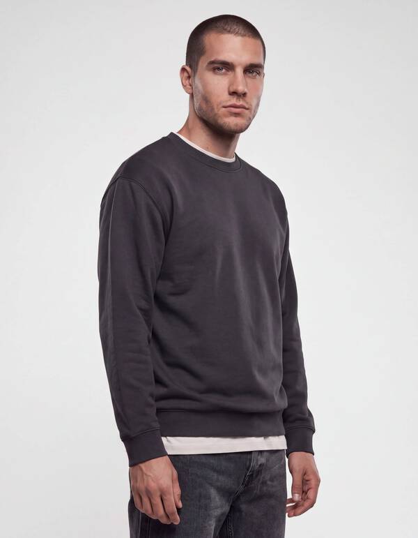 Crewneck Pullover Dunkelgrau SHOEBY MEN