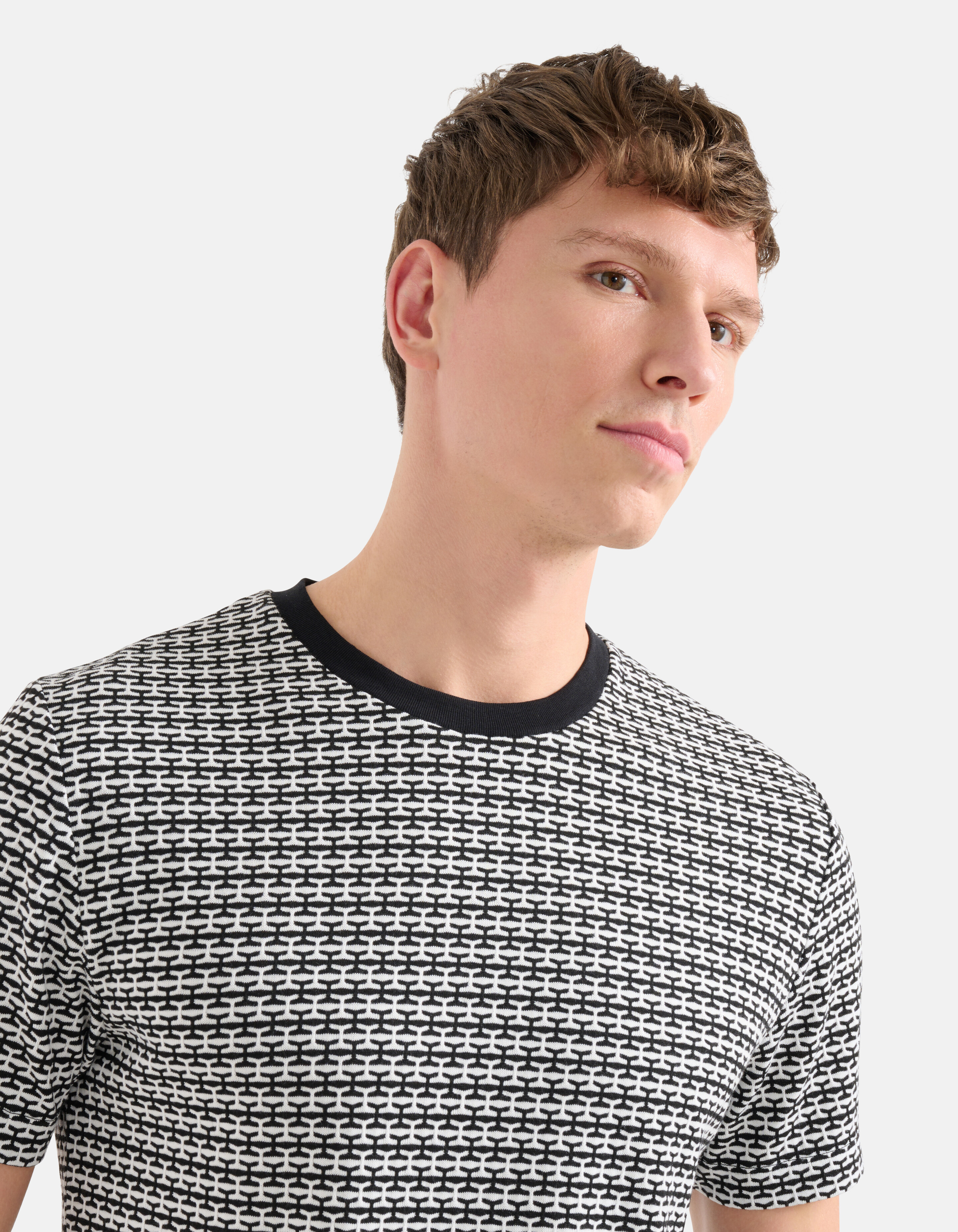 T-Shirt mit Druck Schwarz/Weiß SHOEBY MEN