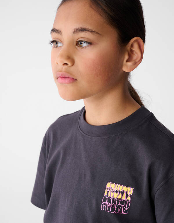 Fruity Artwork T-Shirt Dunkelgrau SHOEBY GIRLS