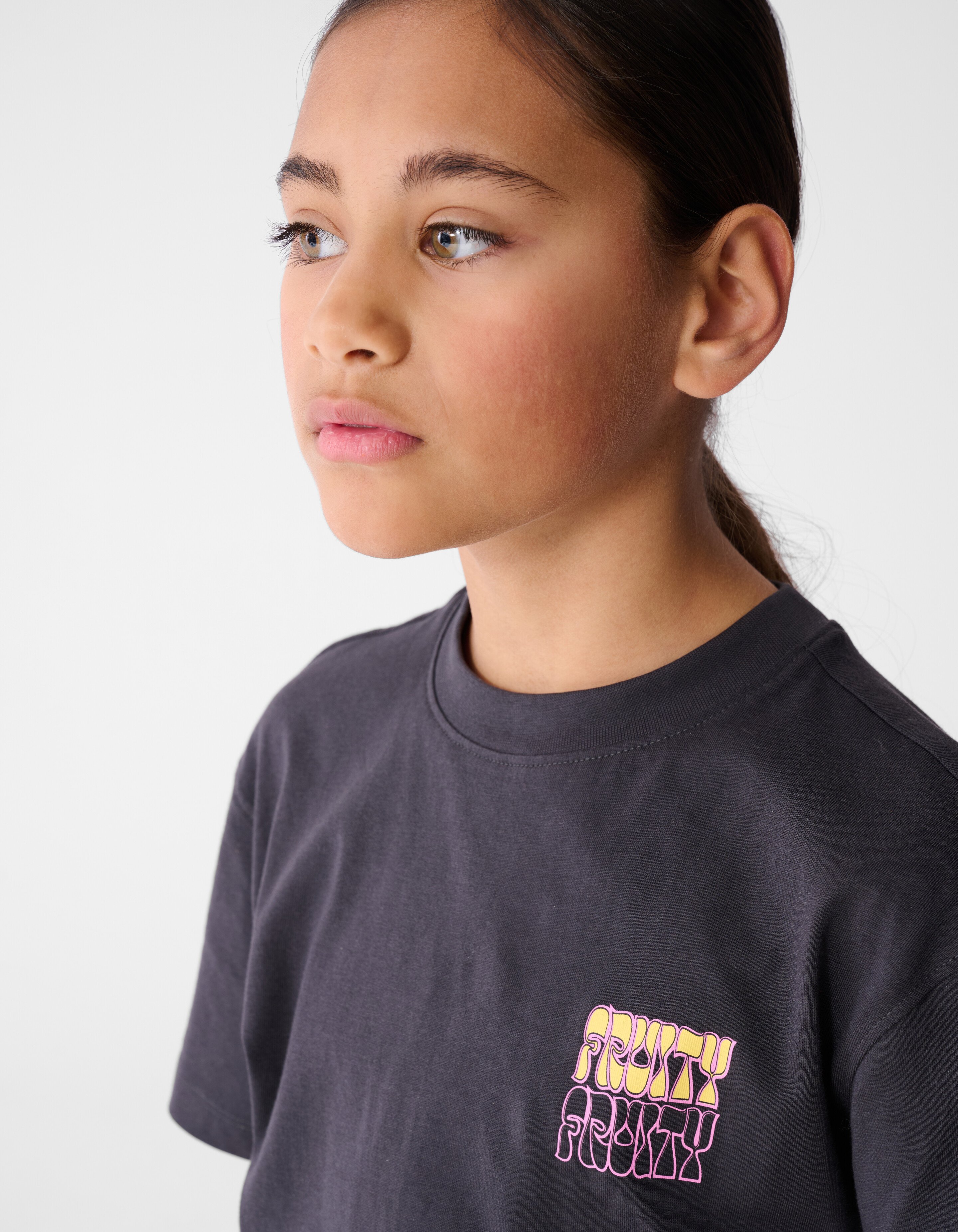 Fruity Artwork T-Shirt Dunkelgrau SHOEBY GIRLS