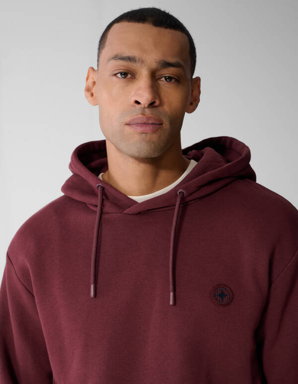 Embroidery Hoodie Dunkelrot SHOEBY MEN