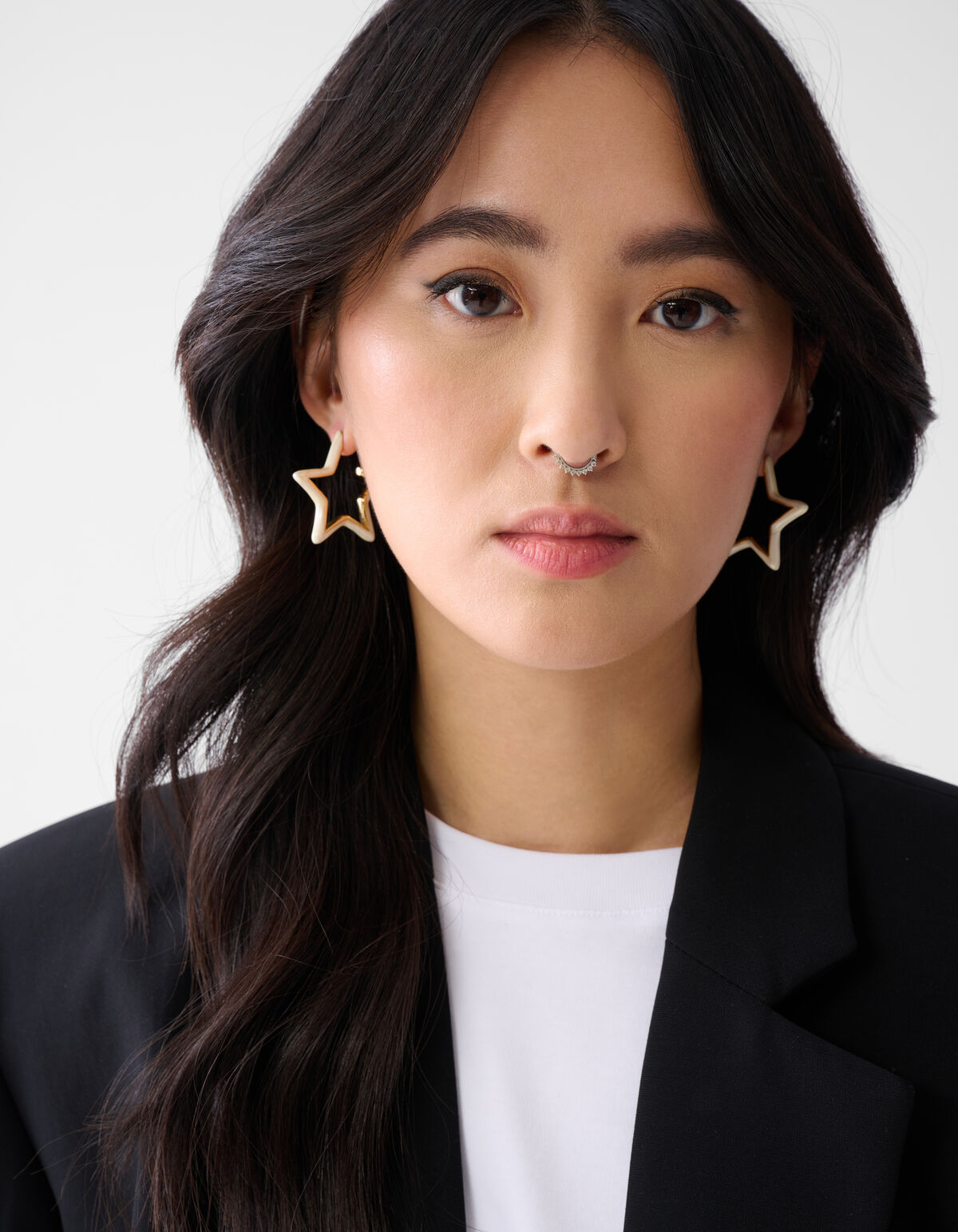 Stern-Ohrringe Off White SHOEBY ACCESSOIRES