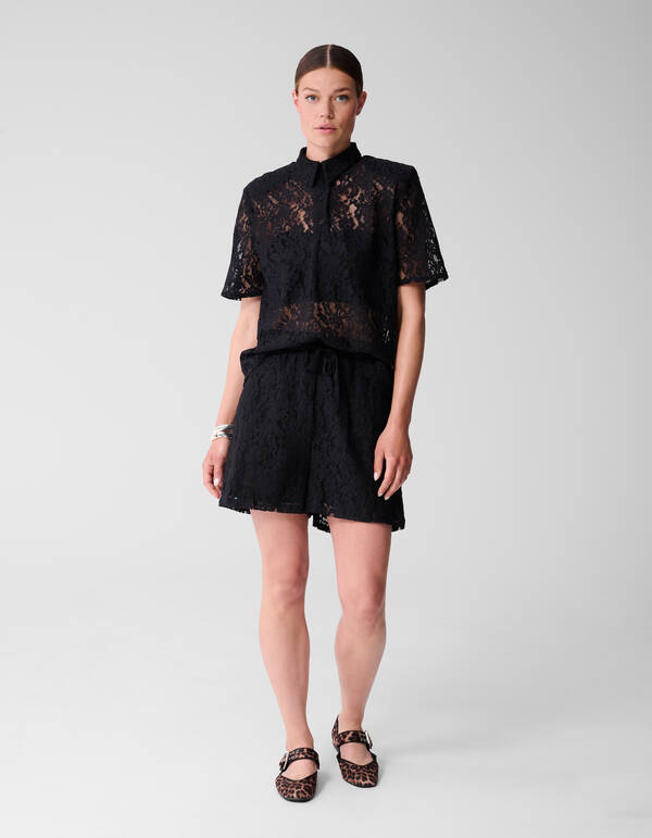 Spitzenbluse Schwarz SHOEBY WOMEN