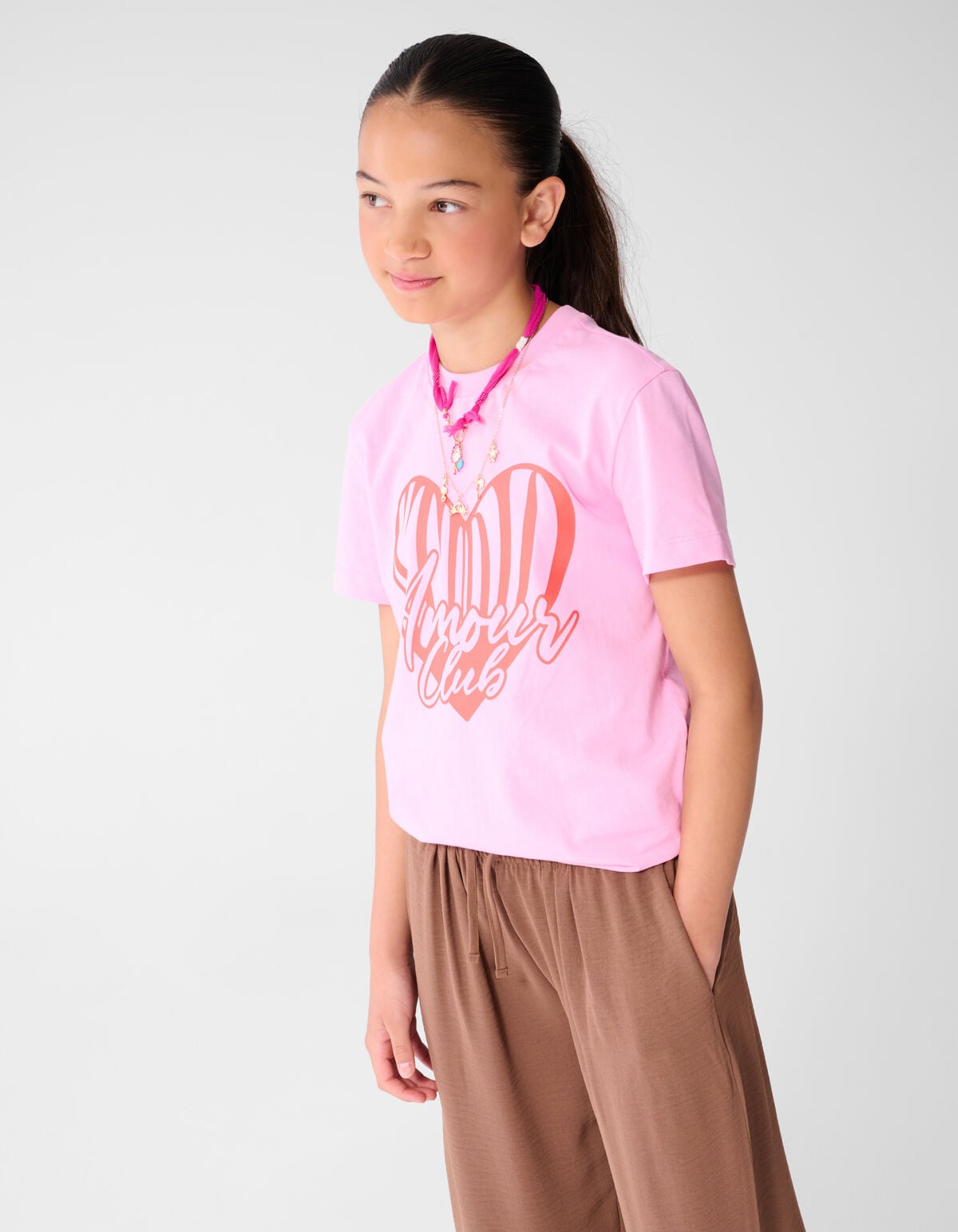 Heart Club Artwork T-Shirt Rosa SHOEBY GIRLS