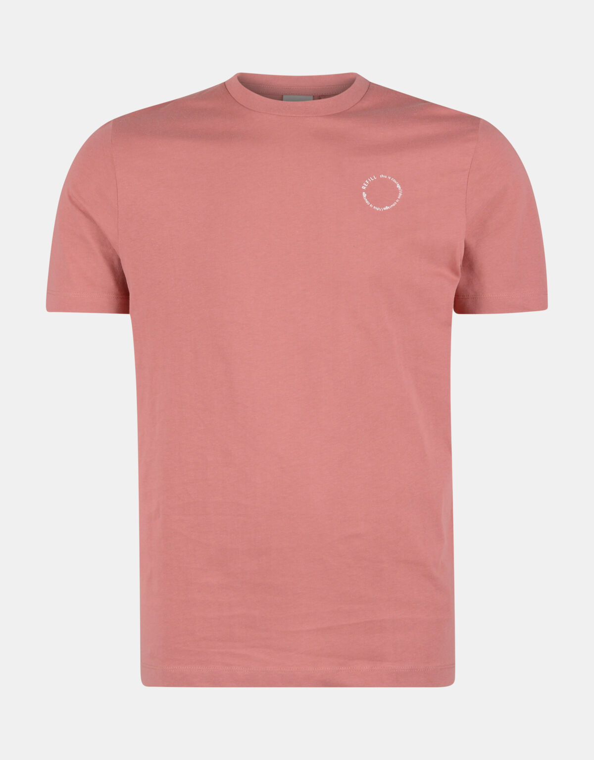 T-Shirt mit kleinem Aufdruck REFILL