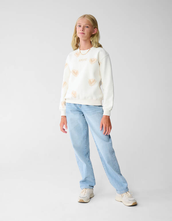 Amore Artwork Sweater Off-White SHOEBY GIRLS