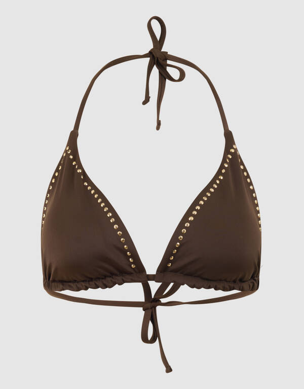 Nieten-Bikinioberteil Dunkelbraun SHOEBY ACCESSOIRES
