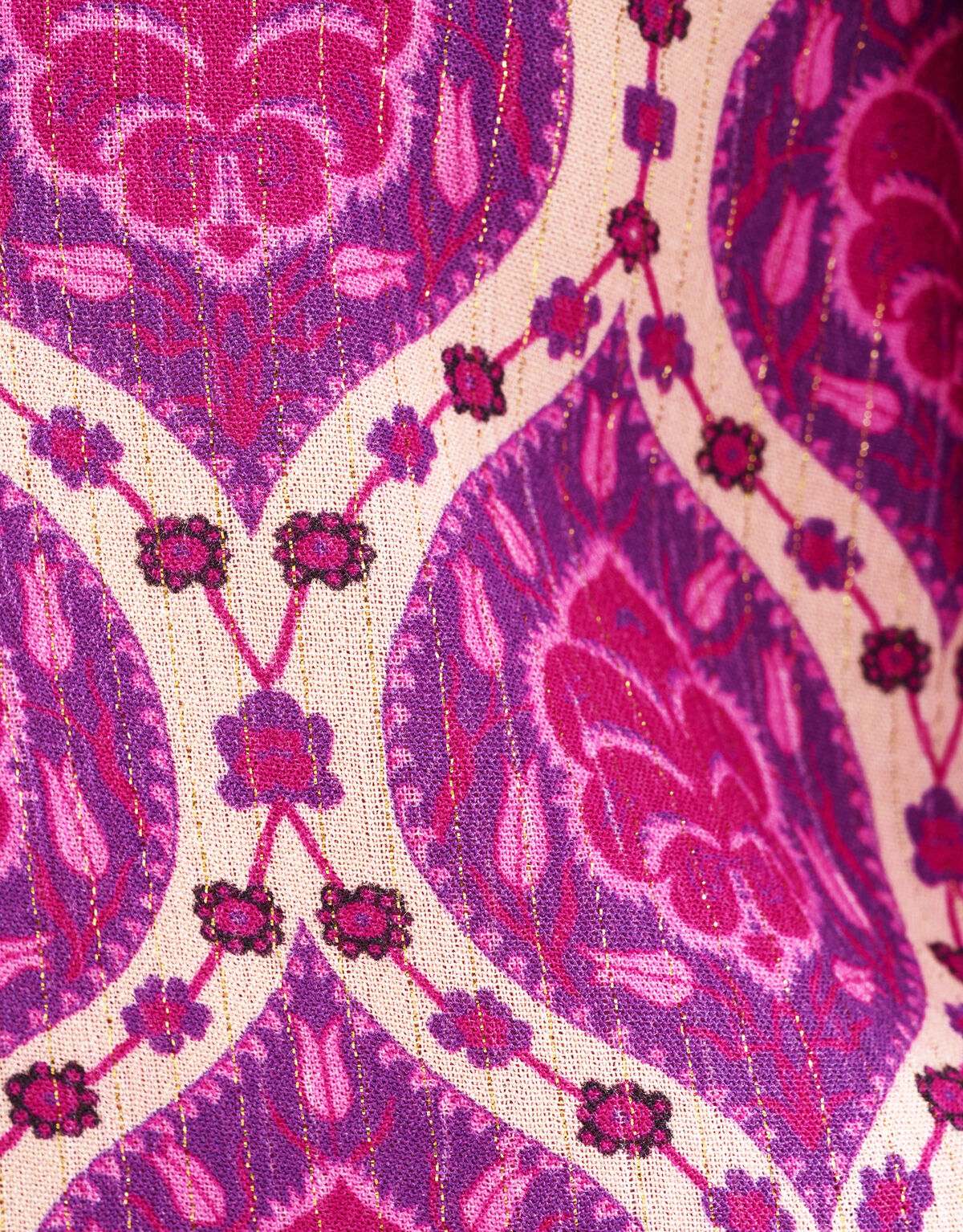 Grafisches Lurex-Top Lila SHOEBY WOMEN