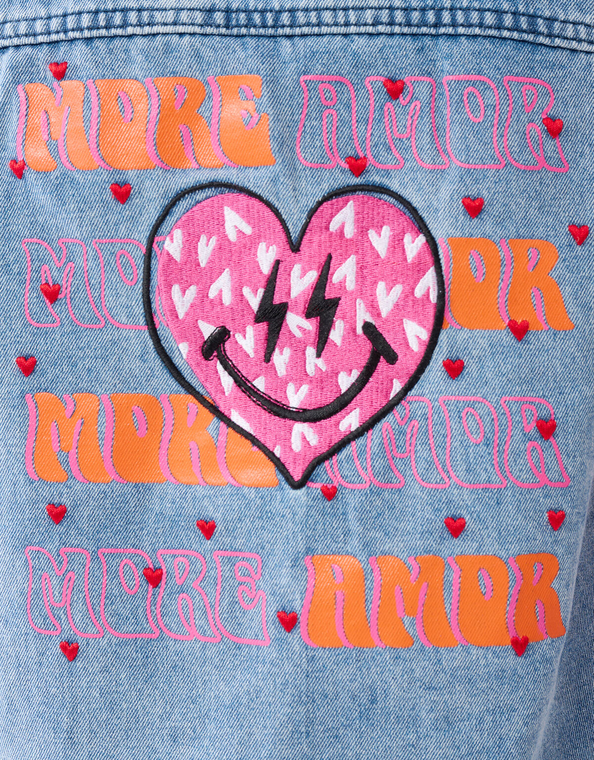 Embroidery Denim Gilet Blauw SHOEBY GIRLS