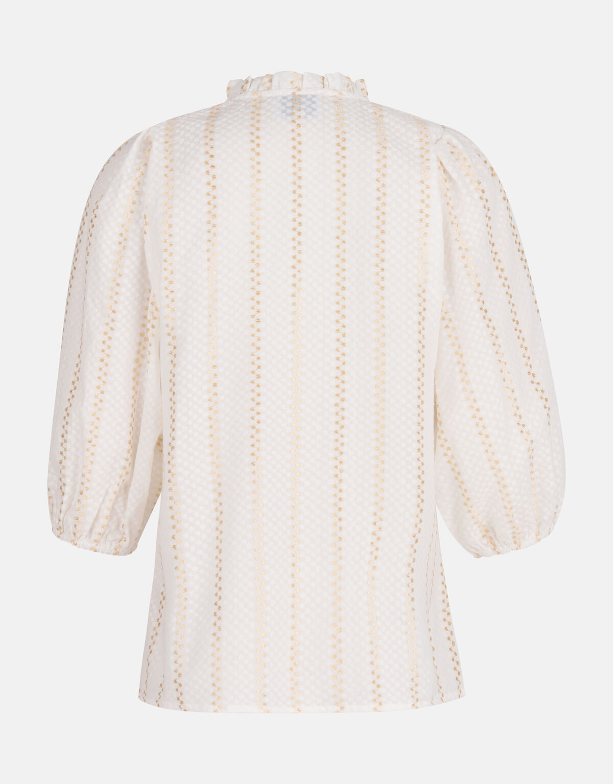 Lurex-Detail-Bluse Off White SHOEBY WOMEN