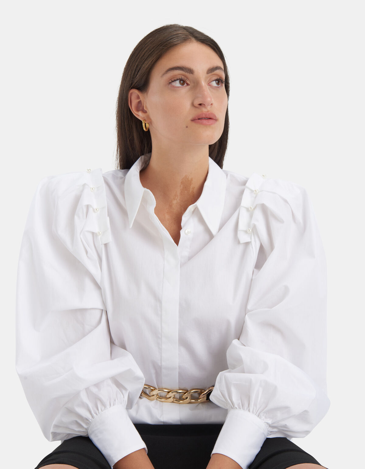 Popeline Bluse von Fred van Leer EKSEPT