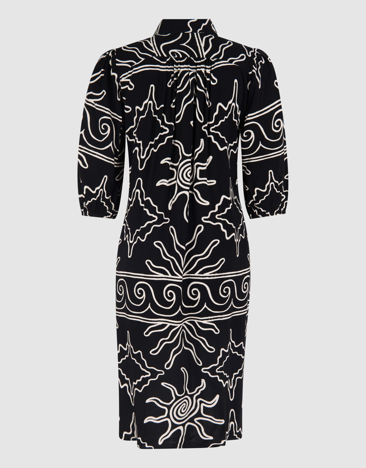 Bedrucktes Midikleid Schwarz SHOEBY WOMEN
