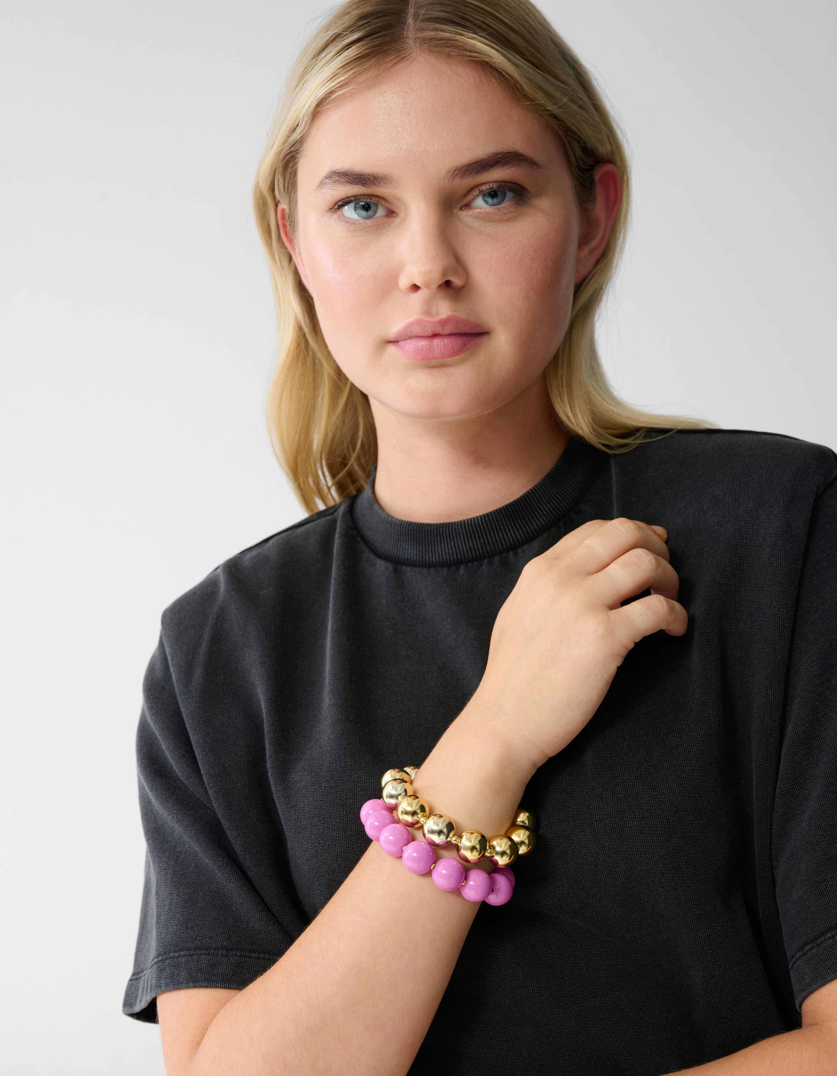 Perlenarmband-Set Rosa SHOEBY ACCESSOIRES