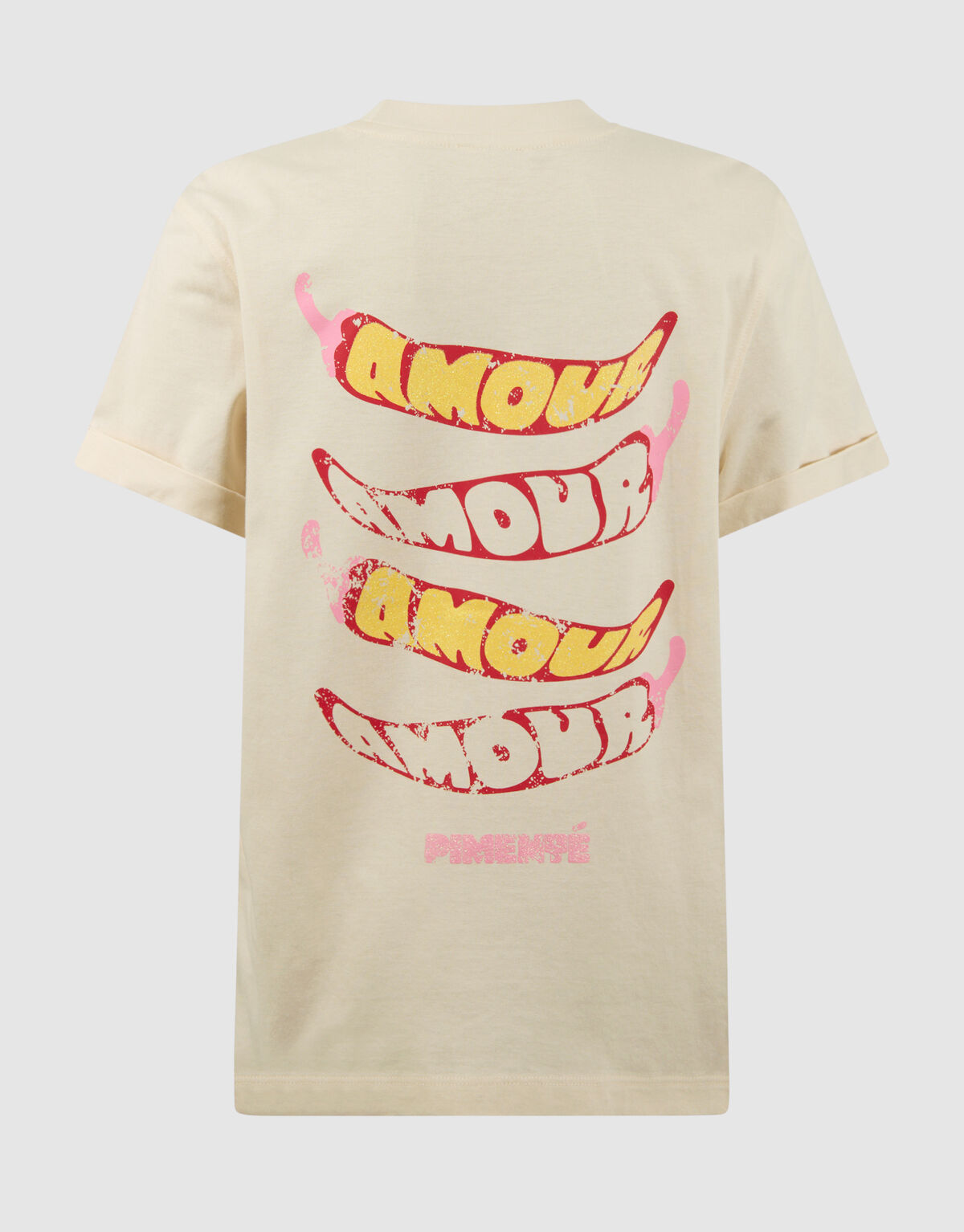 Amour Pimente Artwork T-Shirt Off-White SHOEBY GIRLS