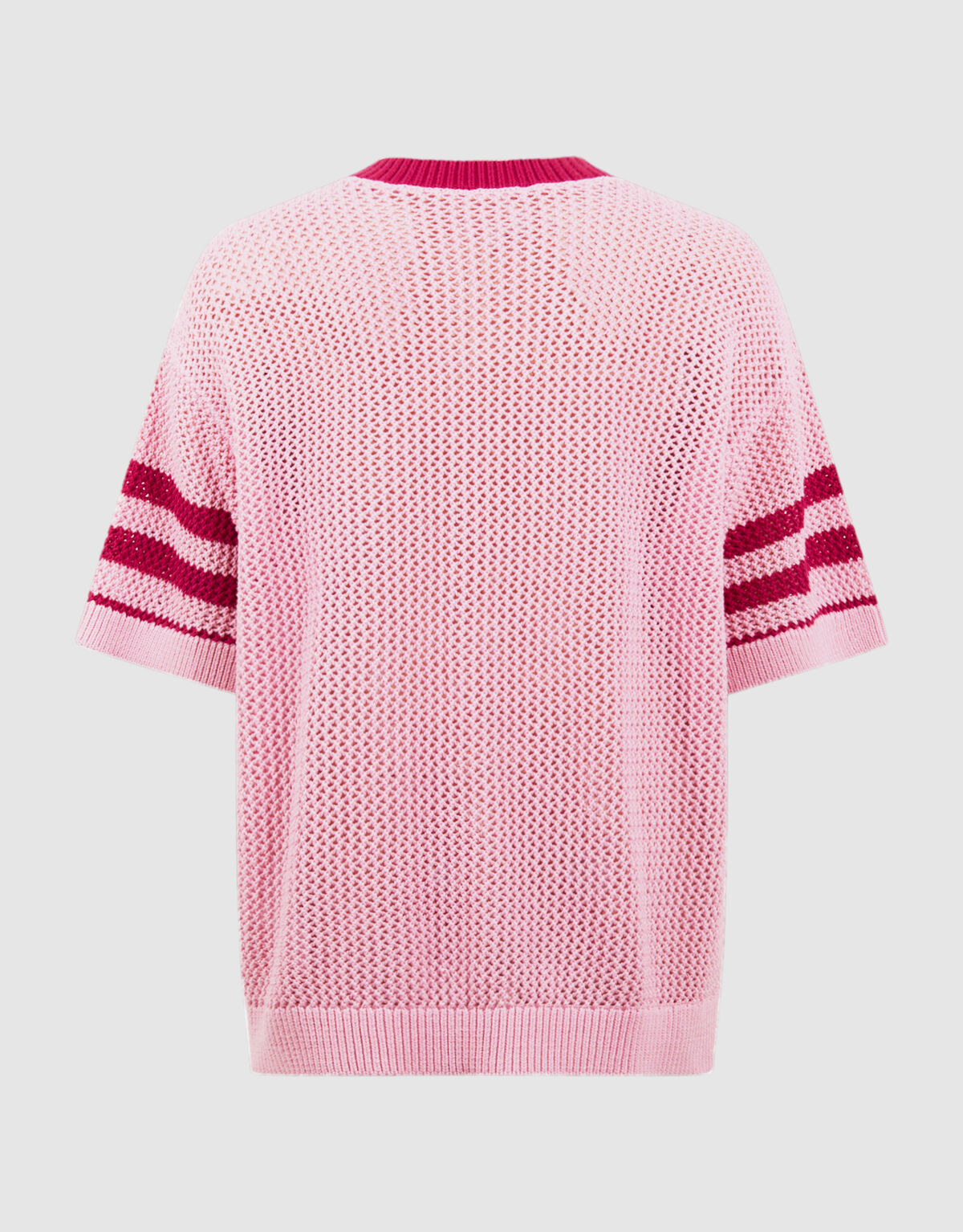 Strick-Baseball-T-Shirt Rosa SHOEBY GIRLS