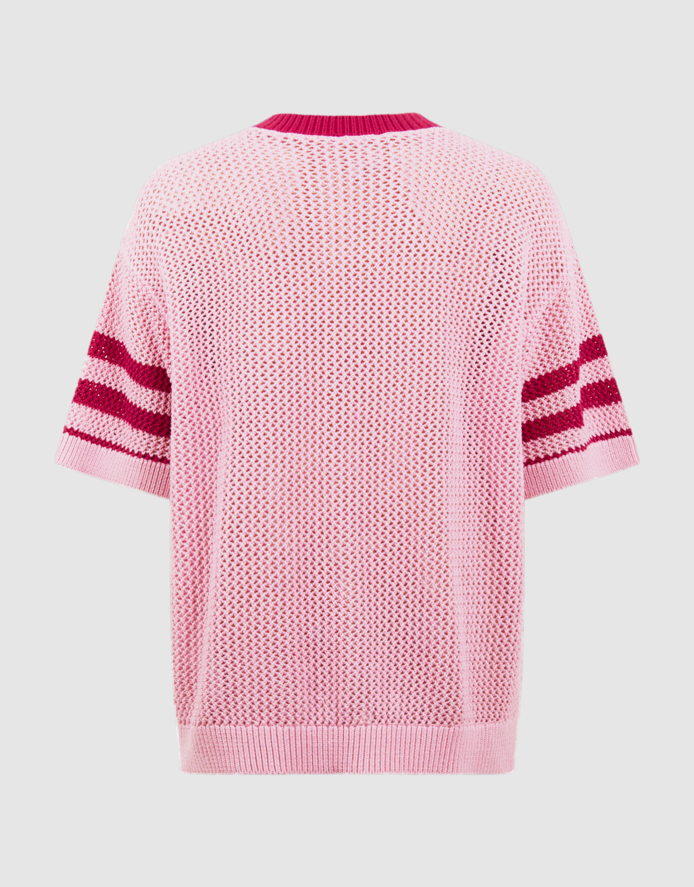 Strick-Baseball-T-Shirt Rosa SHOEBY GIRLS