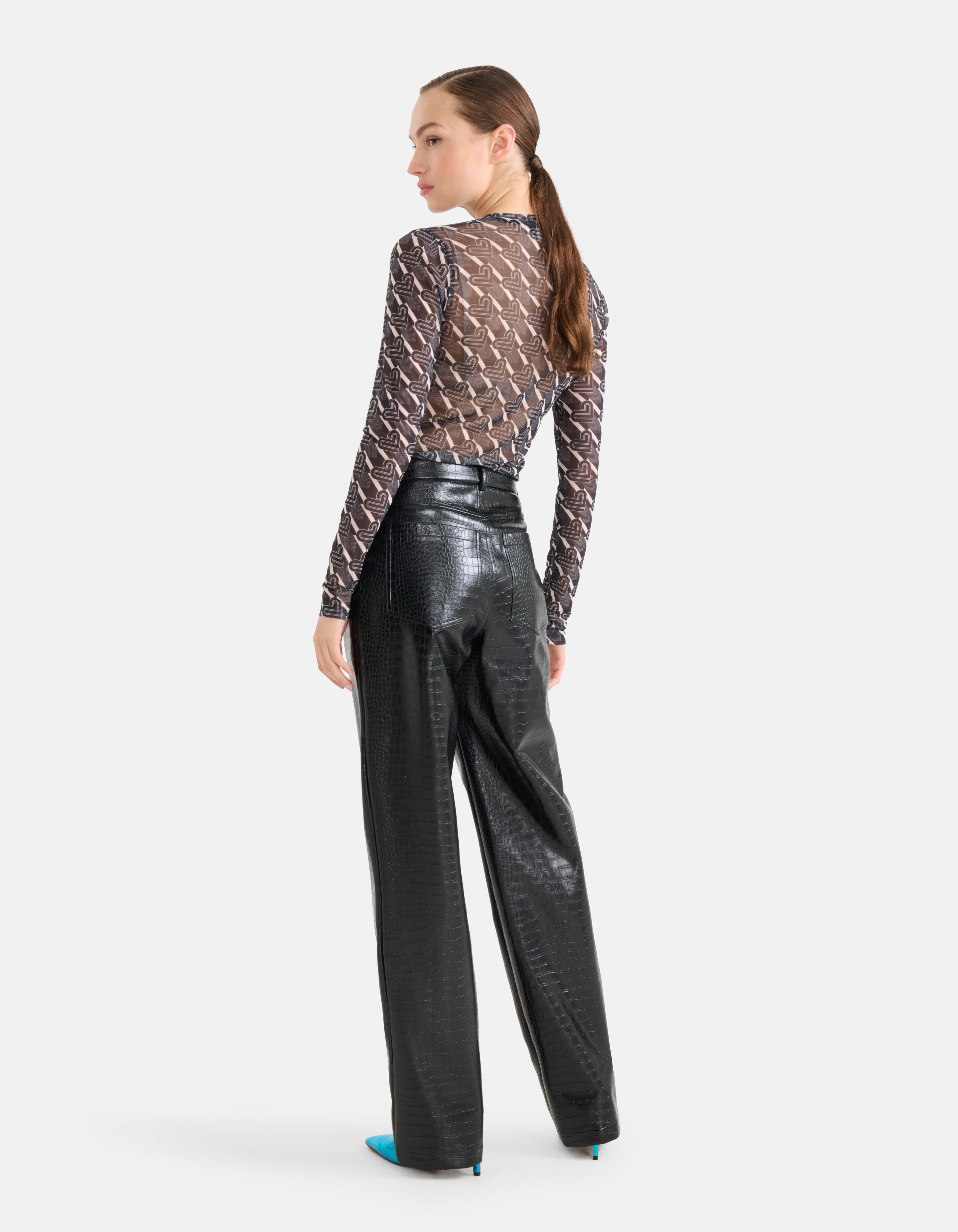 Mesh Top Schwarz/Weiß SHOEBY WOMEN