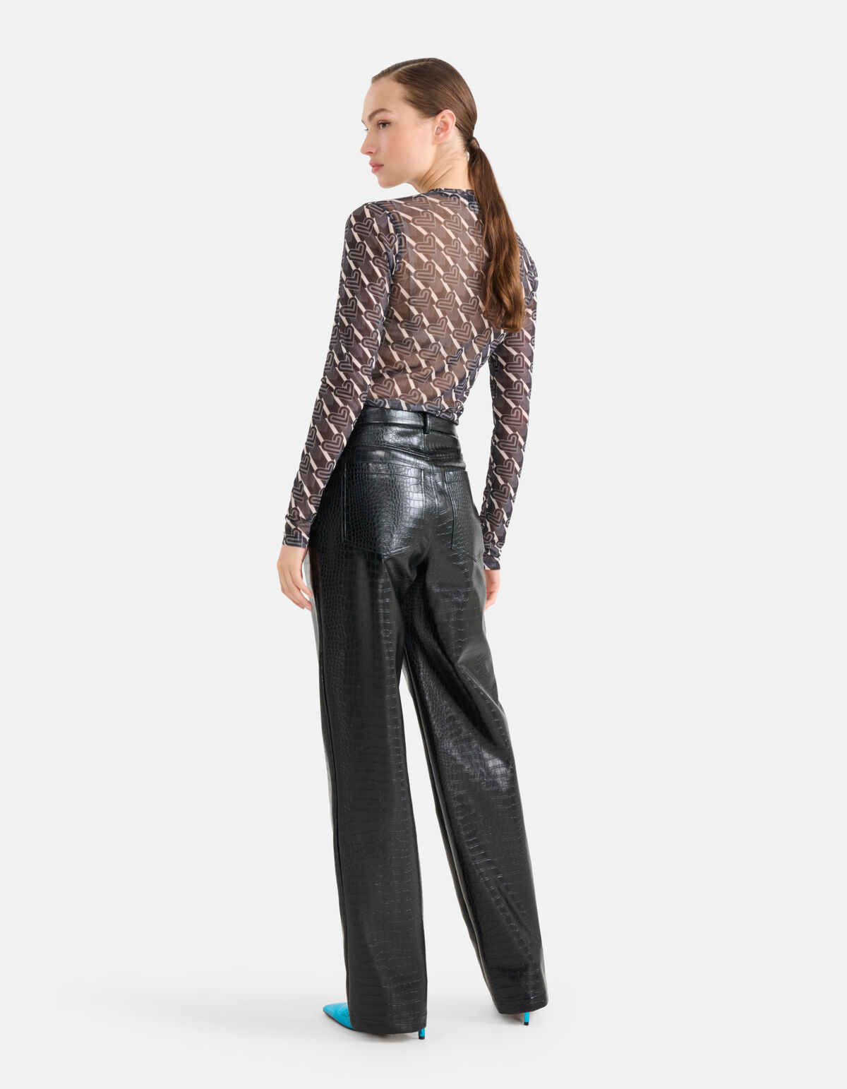 Mesh Top Schwarz/Weiß SHOEBY WOMEN