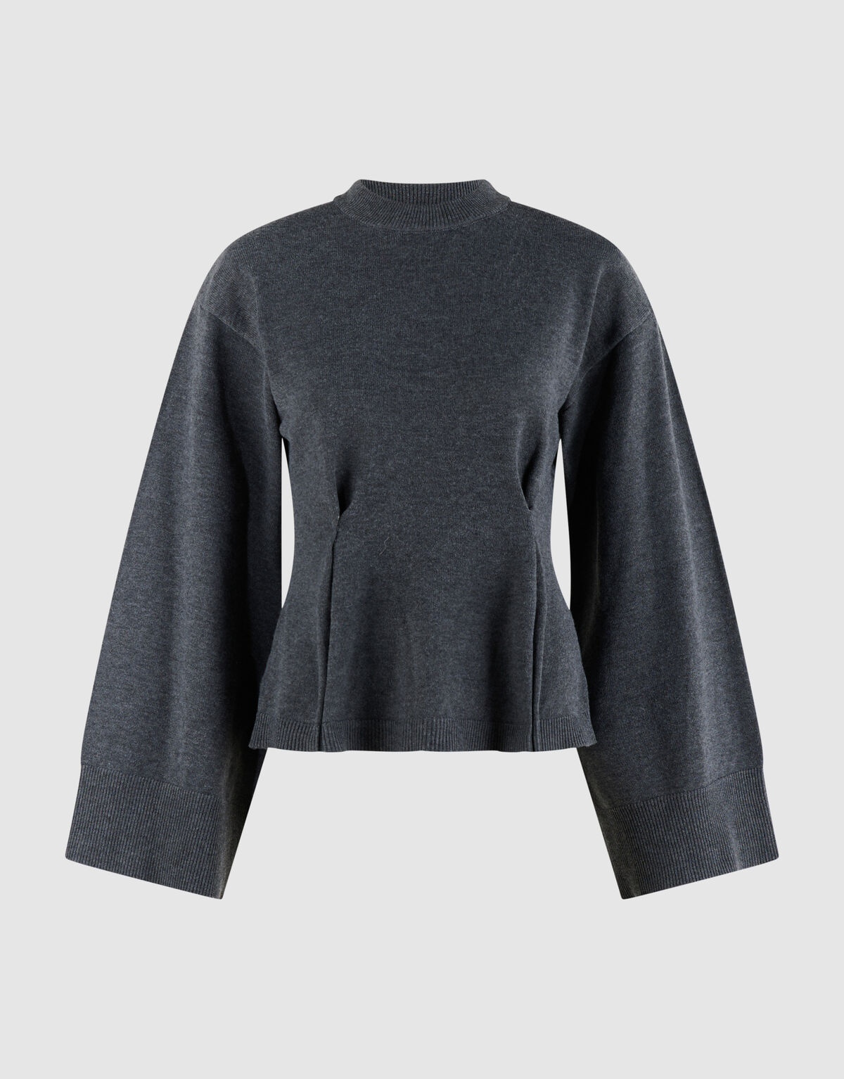 Peplum Strickpullover Dunkelgrau SHOEBY WOMEN