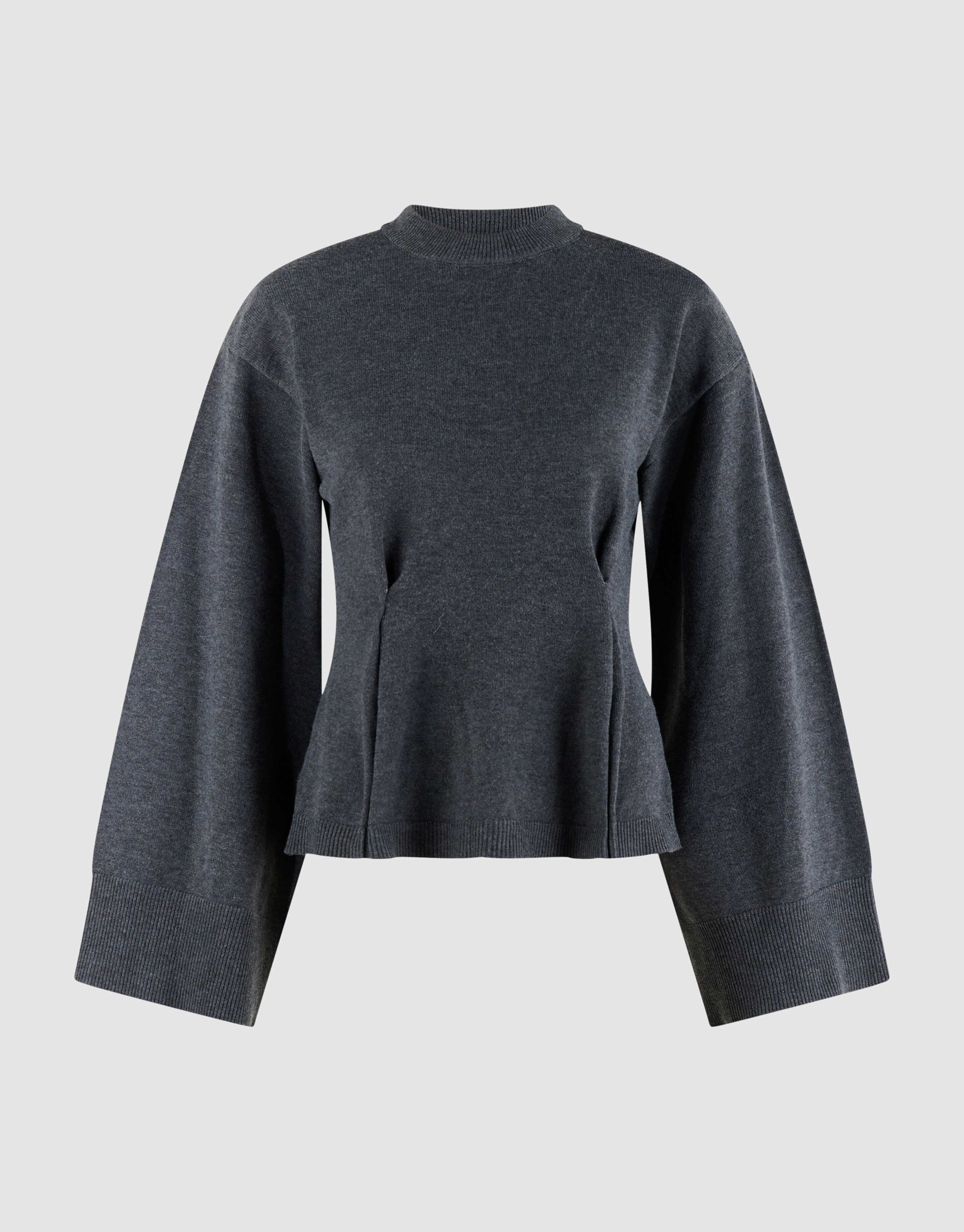 Peplum Strickpullover Dunkelgrau SHOEBY WOMEN