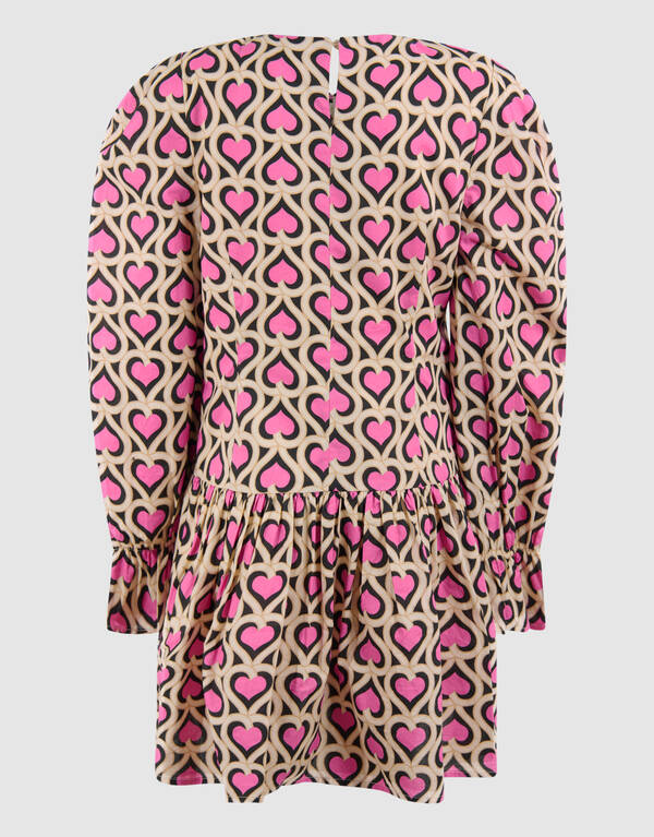Bedrucktes Herz-Kleid Rosa SHOEBY GIRLS