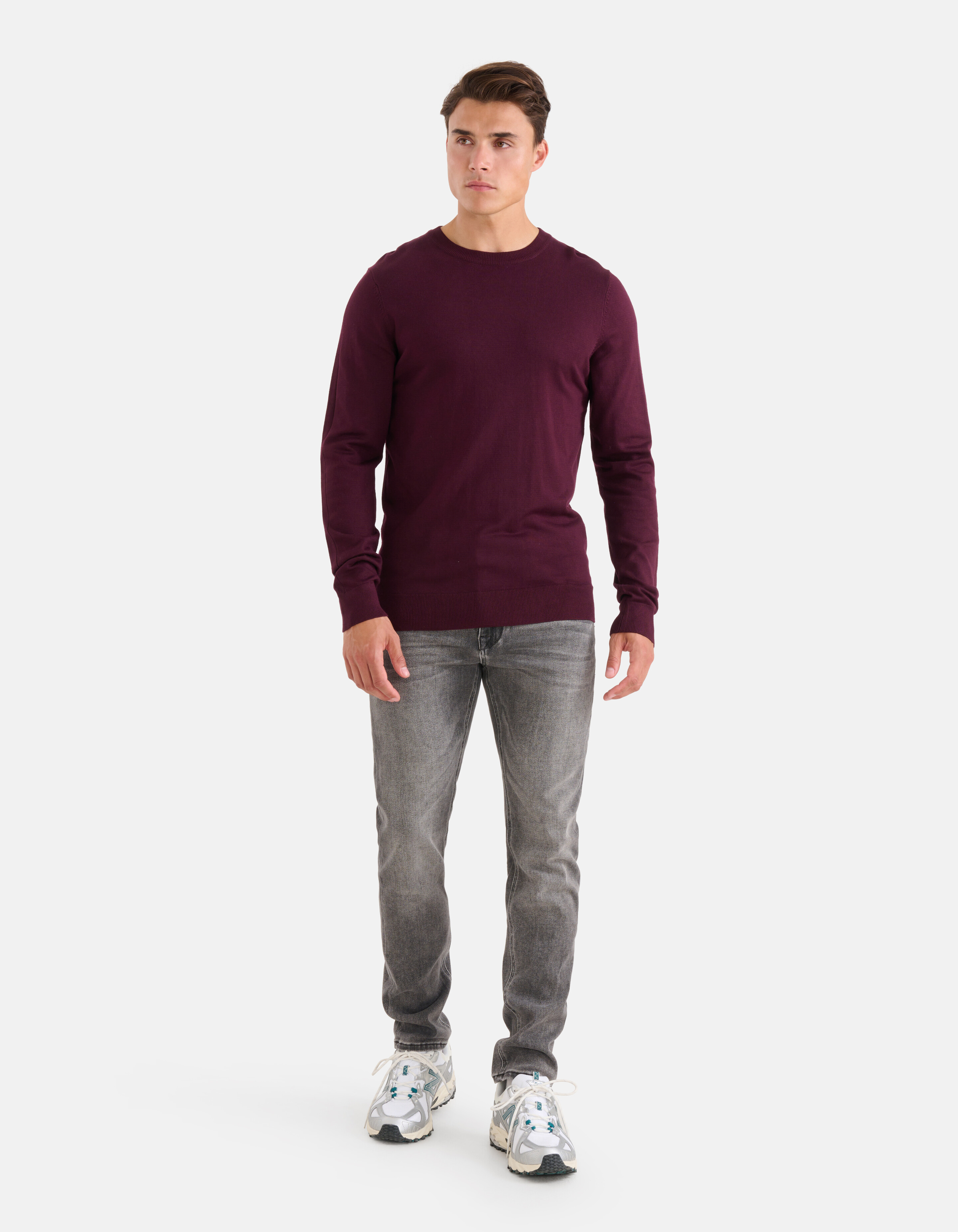 Crewneck Trui Bordeaux SHOEBY MEN