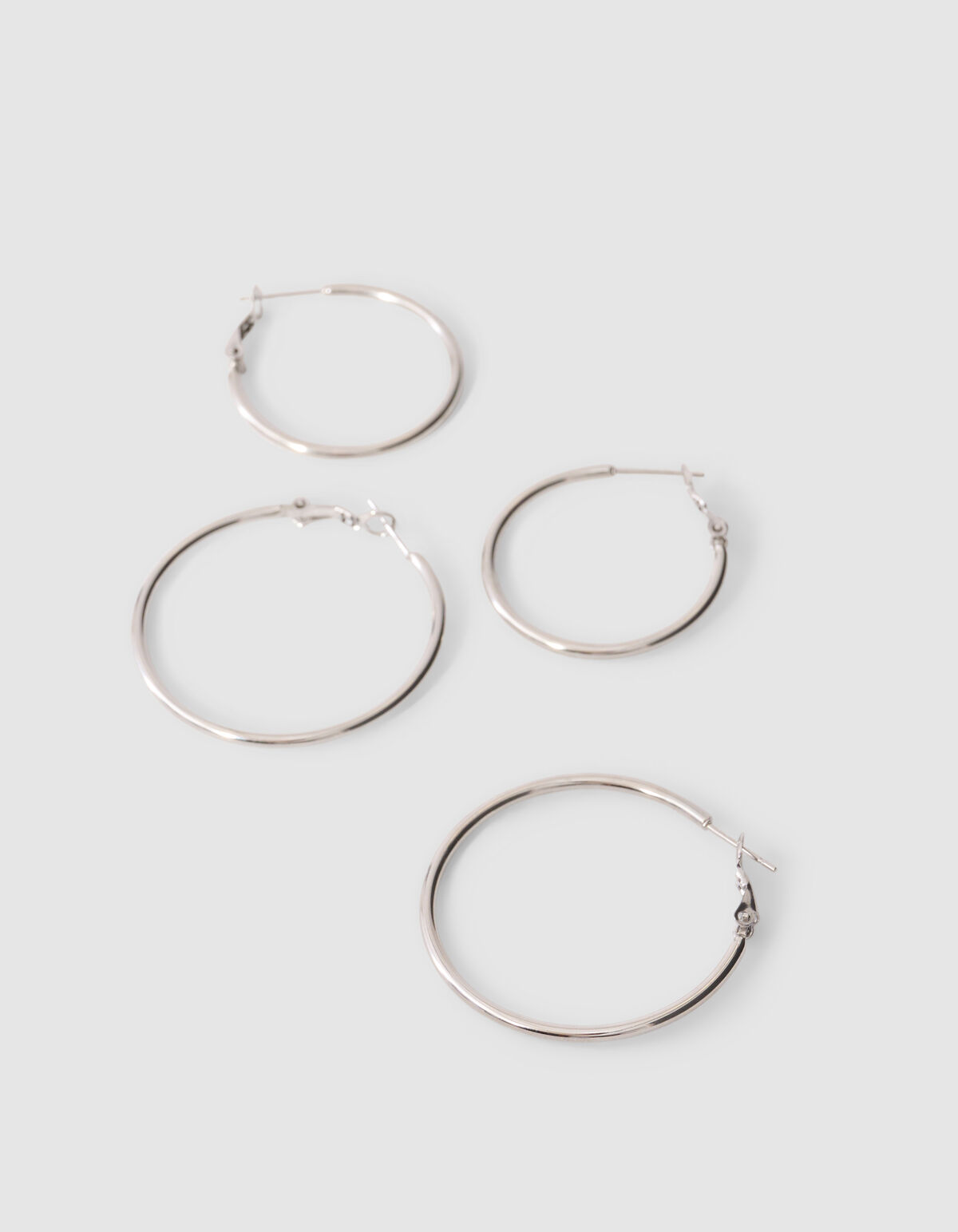 Basic Creolen-Set Silber SHOEBY ACCESSOIRES