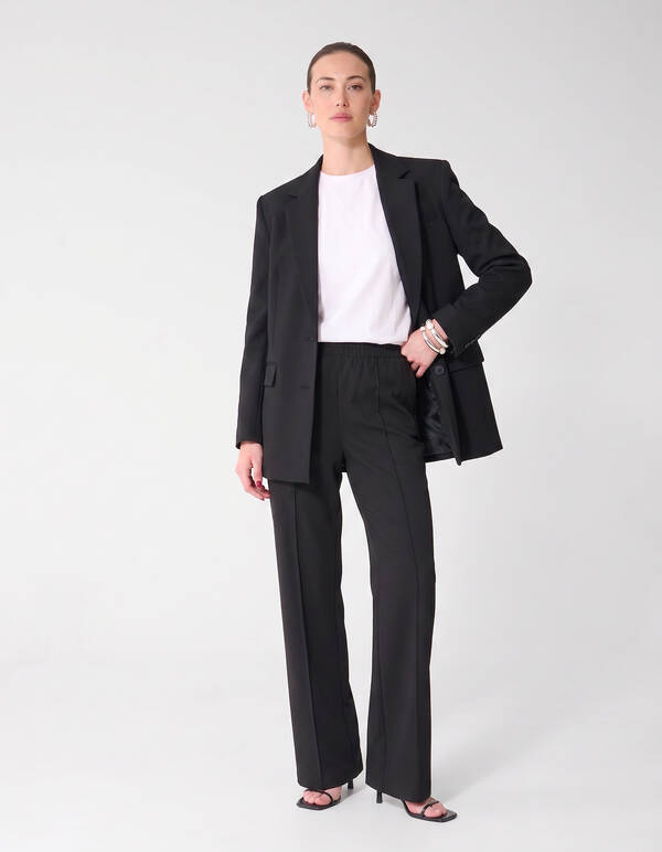 Basic-Hose mit weitem Bein Schwarz SHOEBY WOMEN