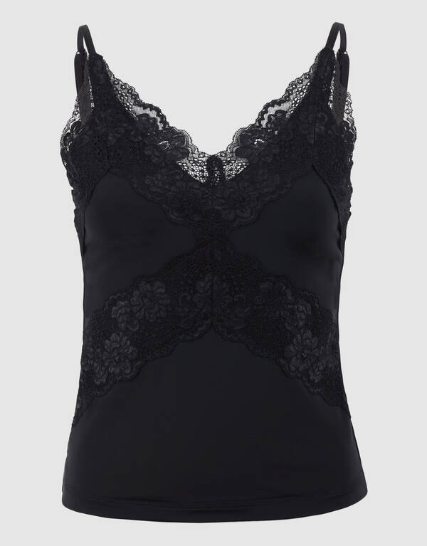 Spitzen-Singlet Top Schwarz SHOEBY WOMEN