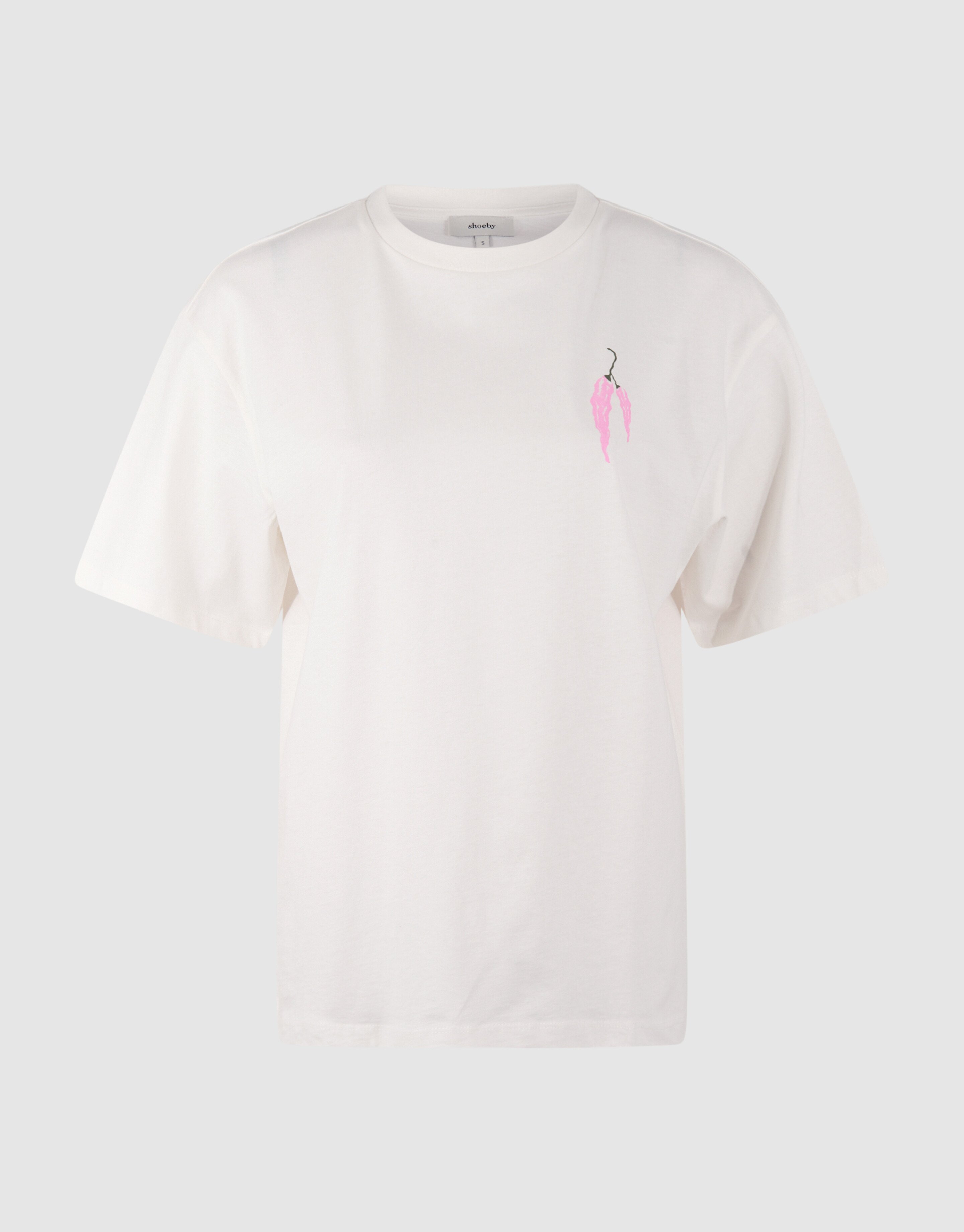 Pepper Artwork T-Shirt Gebrochen Wei&szlig; SHOEBY WOMEN