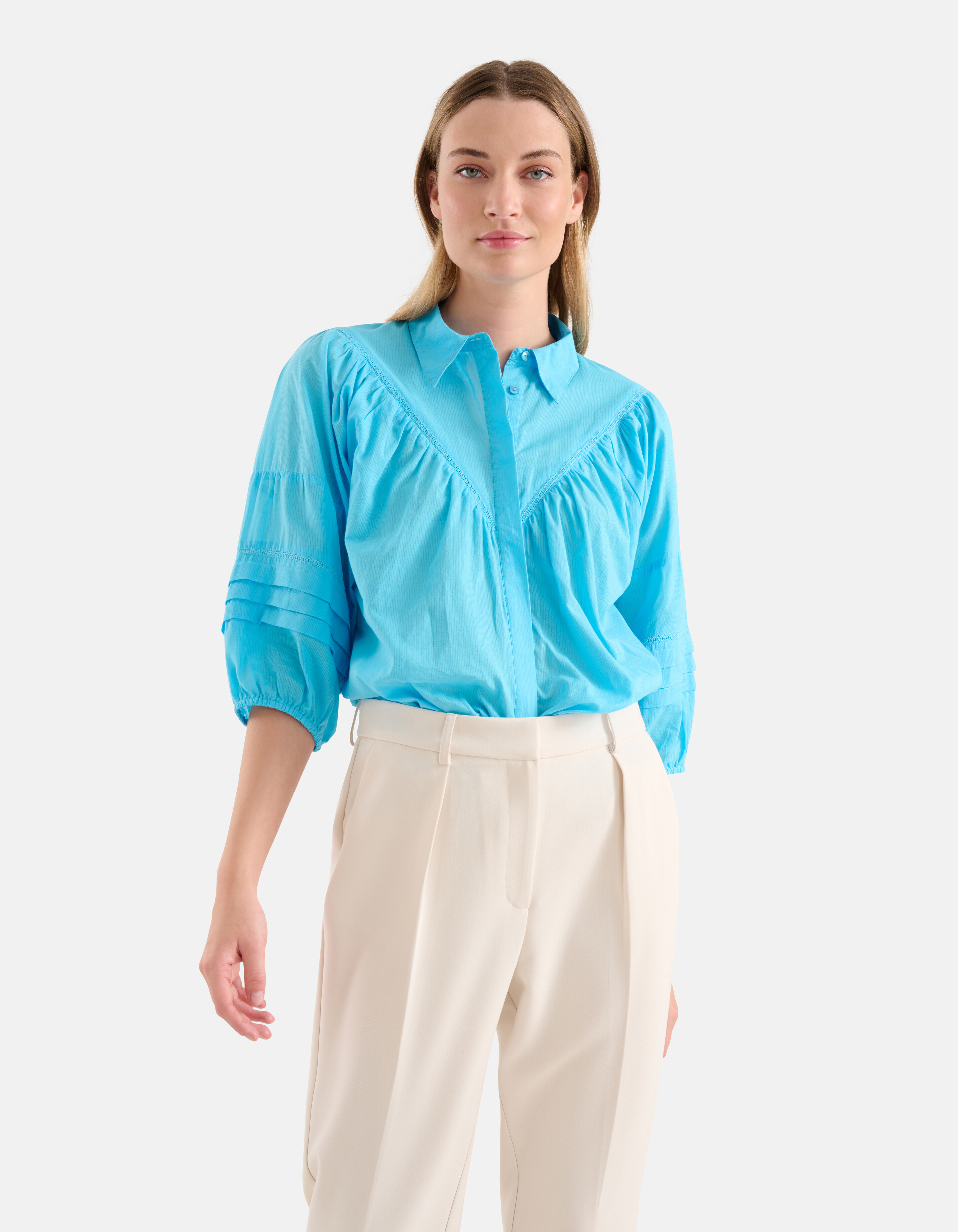 Voile Bluse Hellblau SHOEBY WOMEN