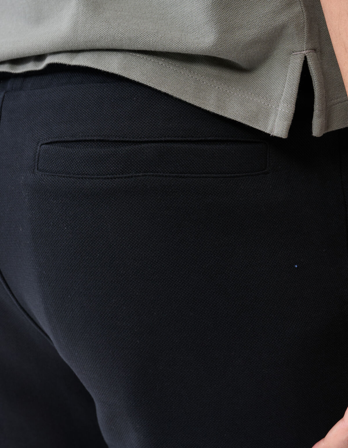 Piqu&eacute; Logo Shorts Schwarz SHOEBY MEN
