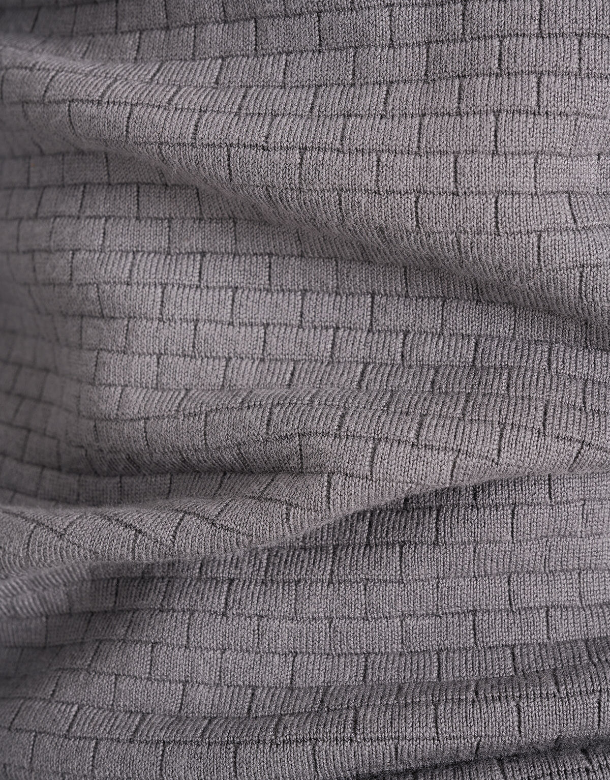 Rollkragenpullover mit Blockmuster Grau SHOEBY MEN