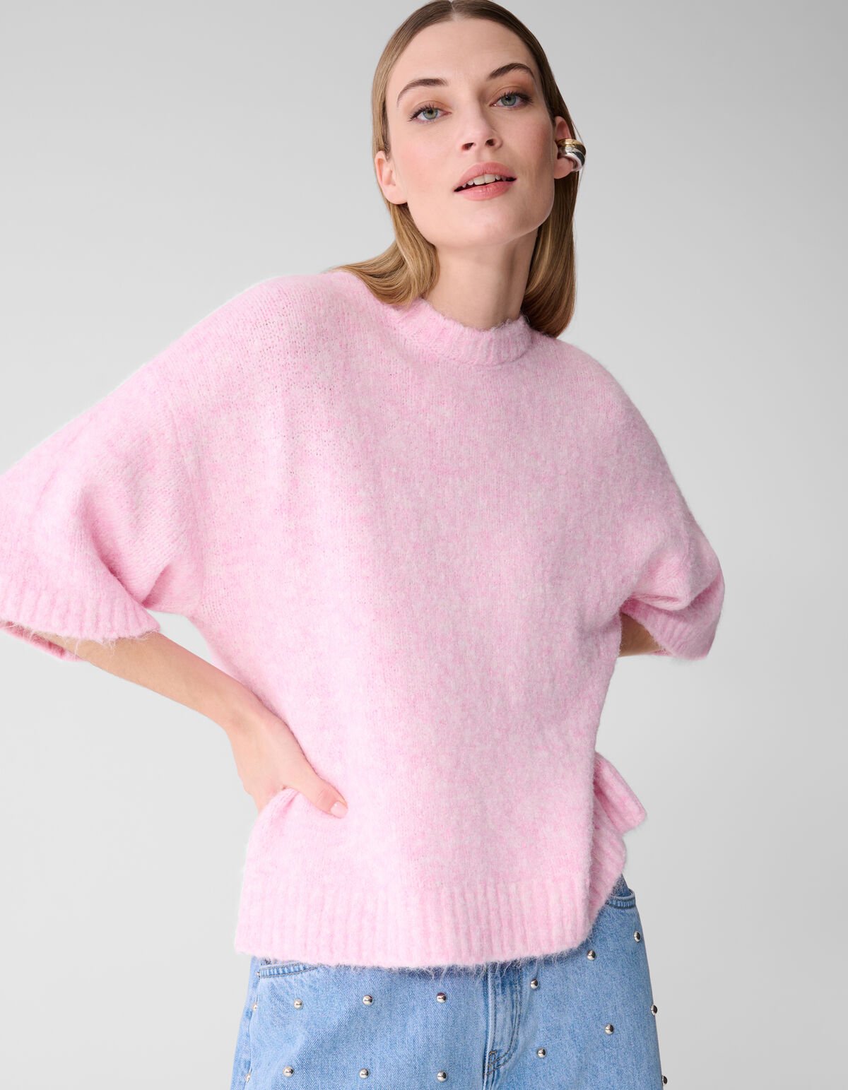 Flauschiges Kurzarmoberteil Rosa SHOEBY WOMEN