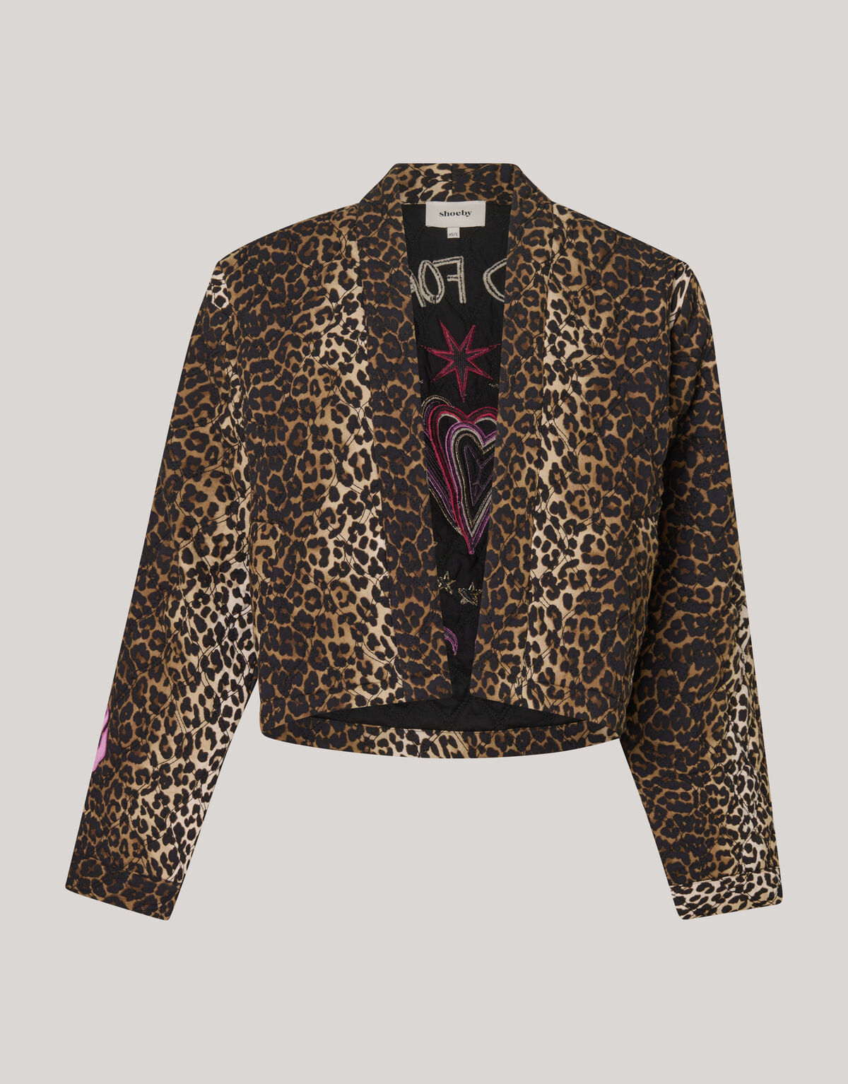 Jacke mit Leopardenstickerei Braun SHOEBY WOMEN